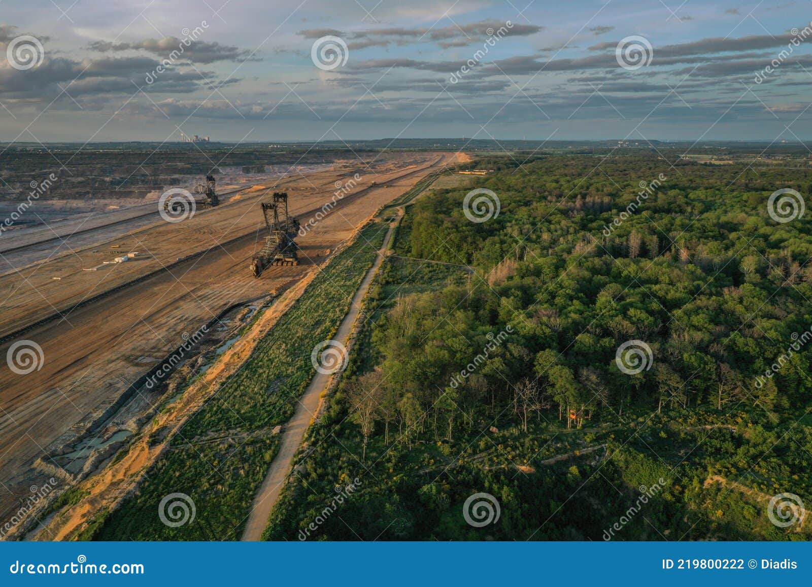 rwe lignite mining area hambacher forst