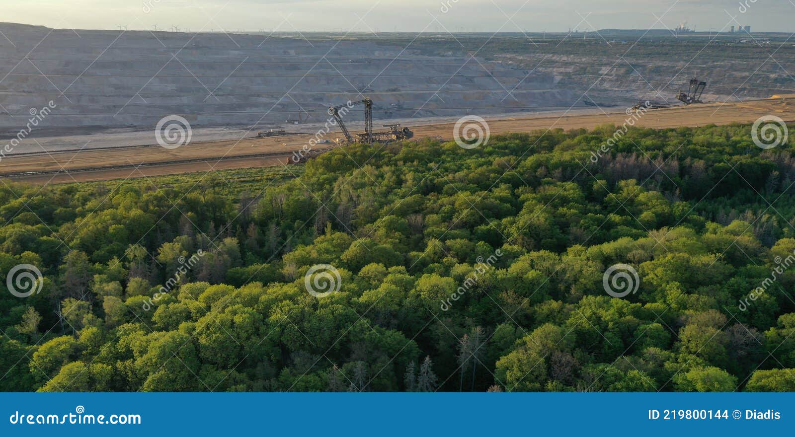 rwe lignite mining area hambacher forst