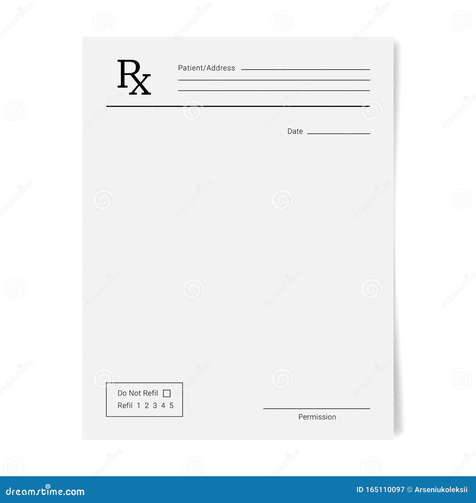 Medical Regular Prescription Form Stock Vector - Illustration of With Doctors Prescription Template Word