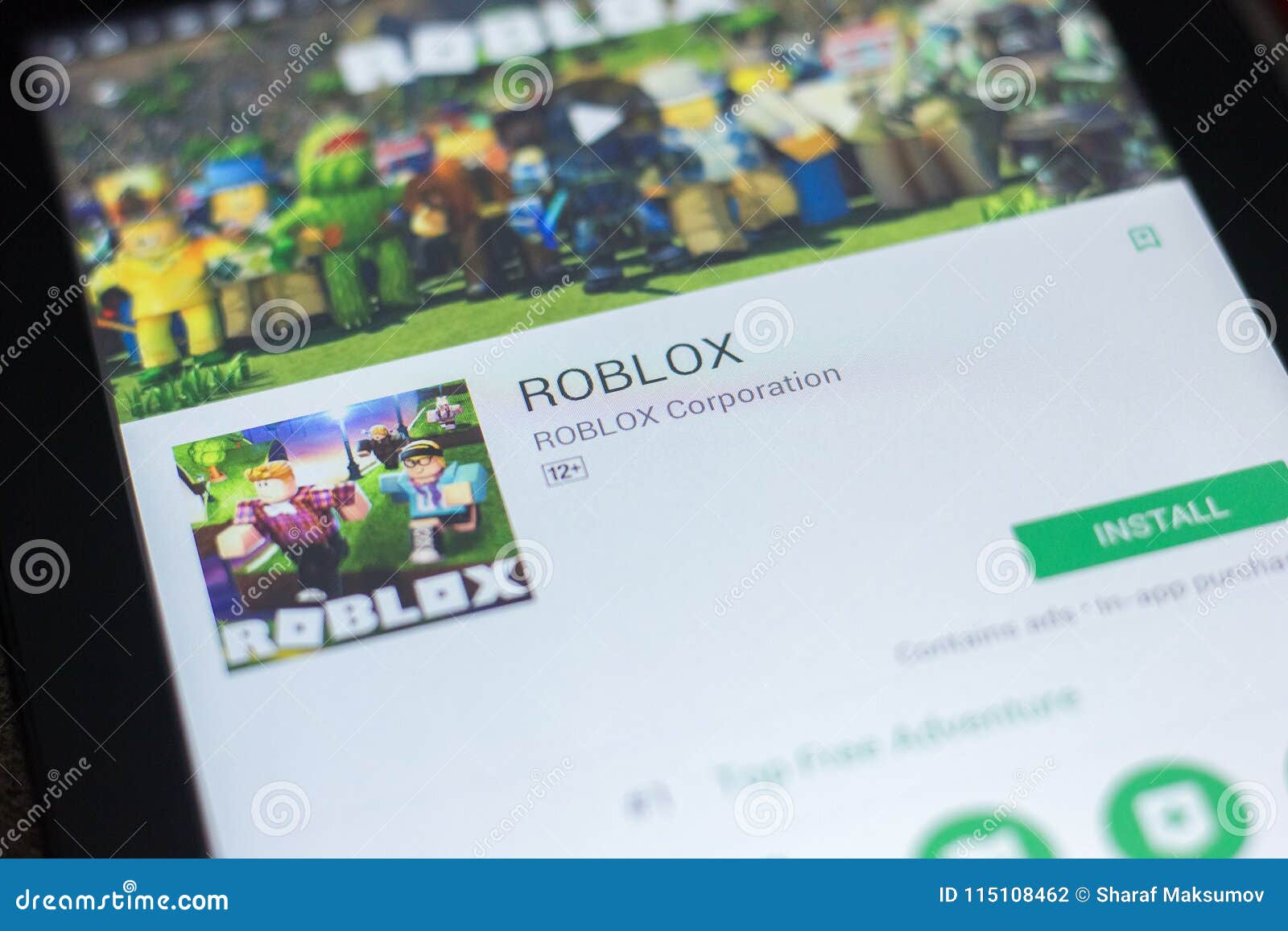Ryazan Russia April 19 2018 Roblox Mobile App On The Display - mcdonalds logo roblox image id