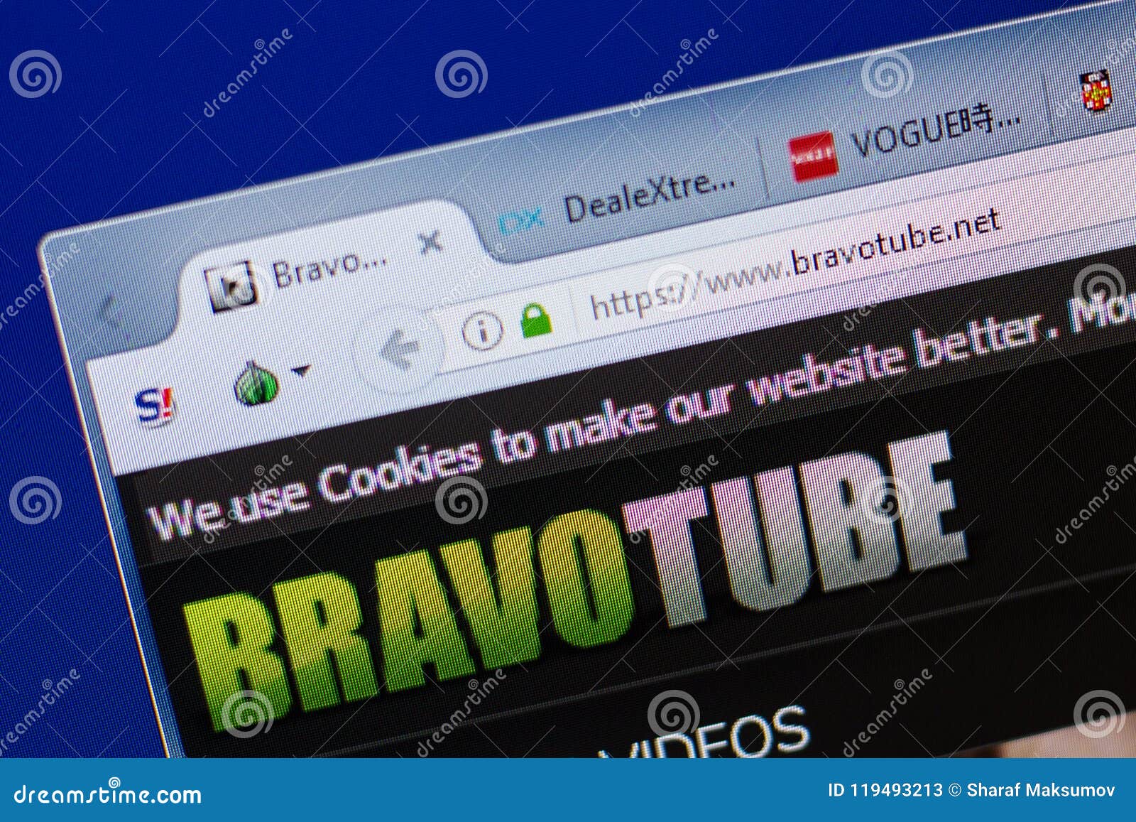 Ryazan, Russia June 17, 2018 Homepage of BravoTube Website on the Display of PC, Url