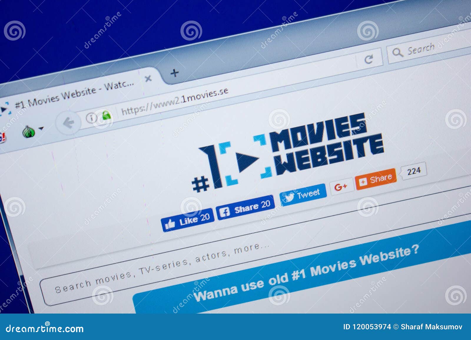 Ryazan, Russia June 26, 2018 Homepage of 1Movies Website on the