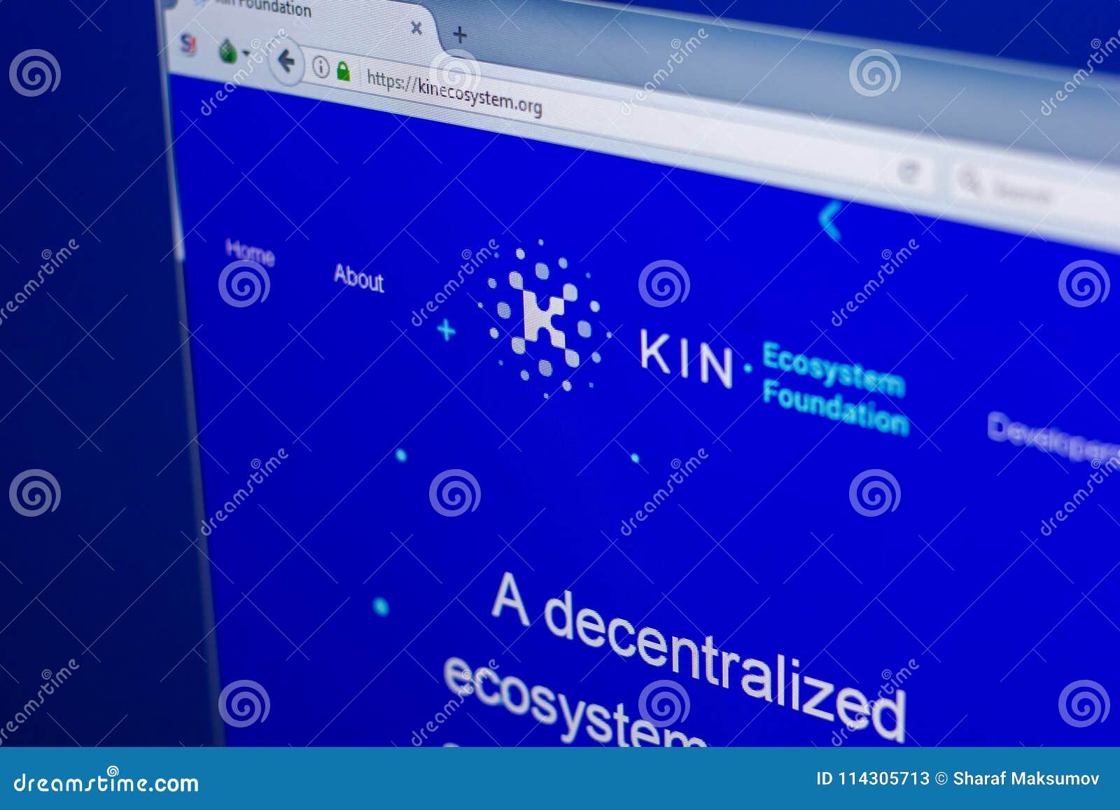 Ryazan, Russia - March 29, 2018 - Homepage Of Kin Crypto ...