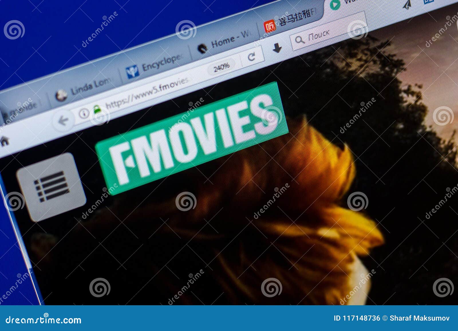 Ryazan, Russia May 20, 2018 Homepage of Fmovies Website on the