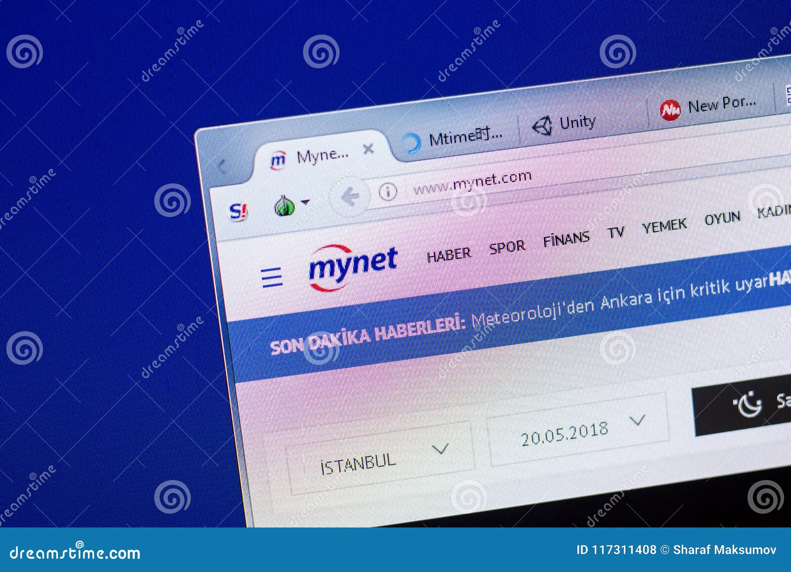 Ryazan, Russia - May 20, 2018: Homepage of Mynet Website on the Display of PC, Url - Mynet.com