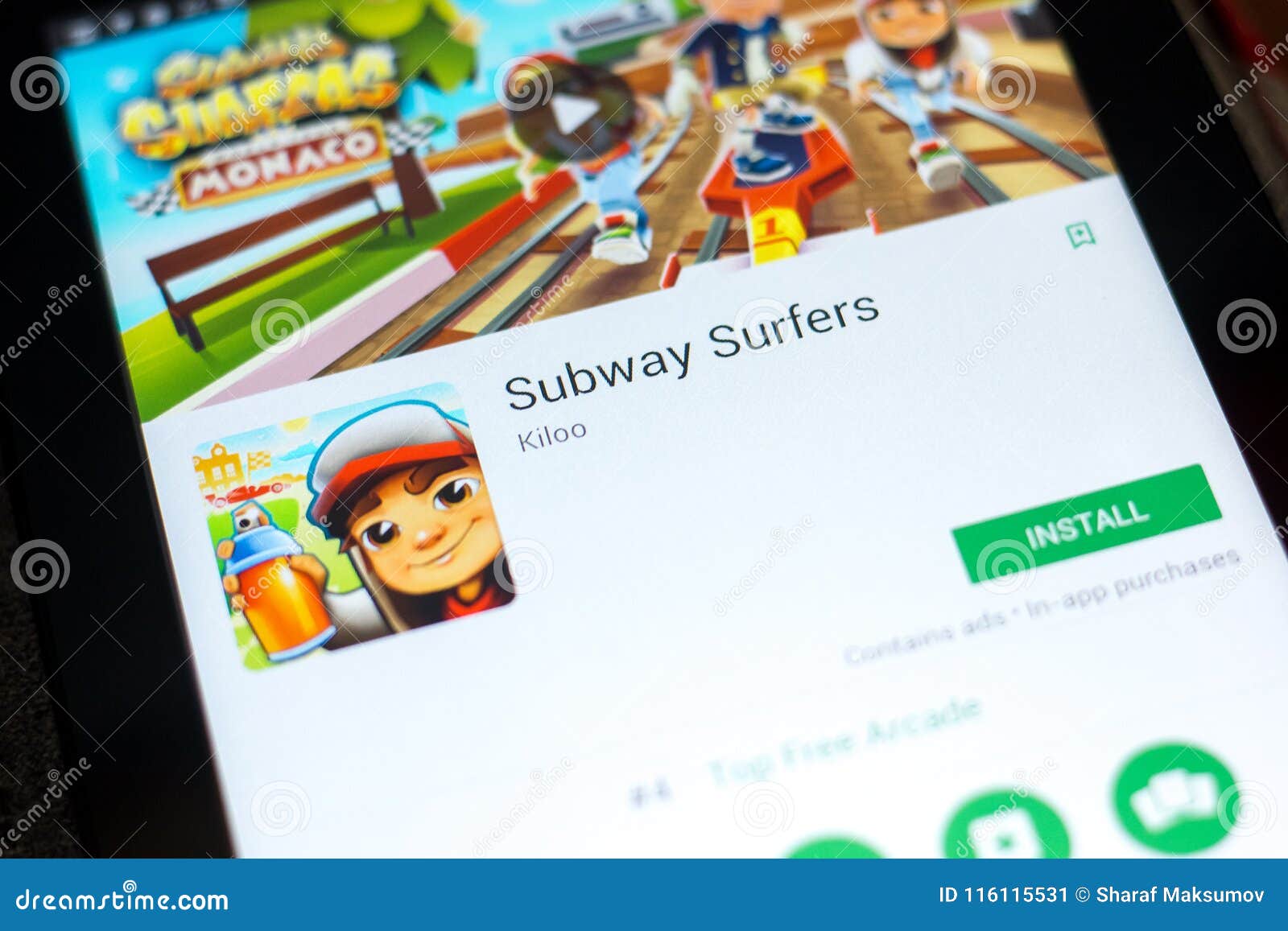 Ryazan, Russia - May 03, 2018: Subway Surfers Mobile App on the Display of  Tablet PC. Editorial Photo - Image of illustrative, icon: 116115531