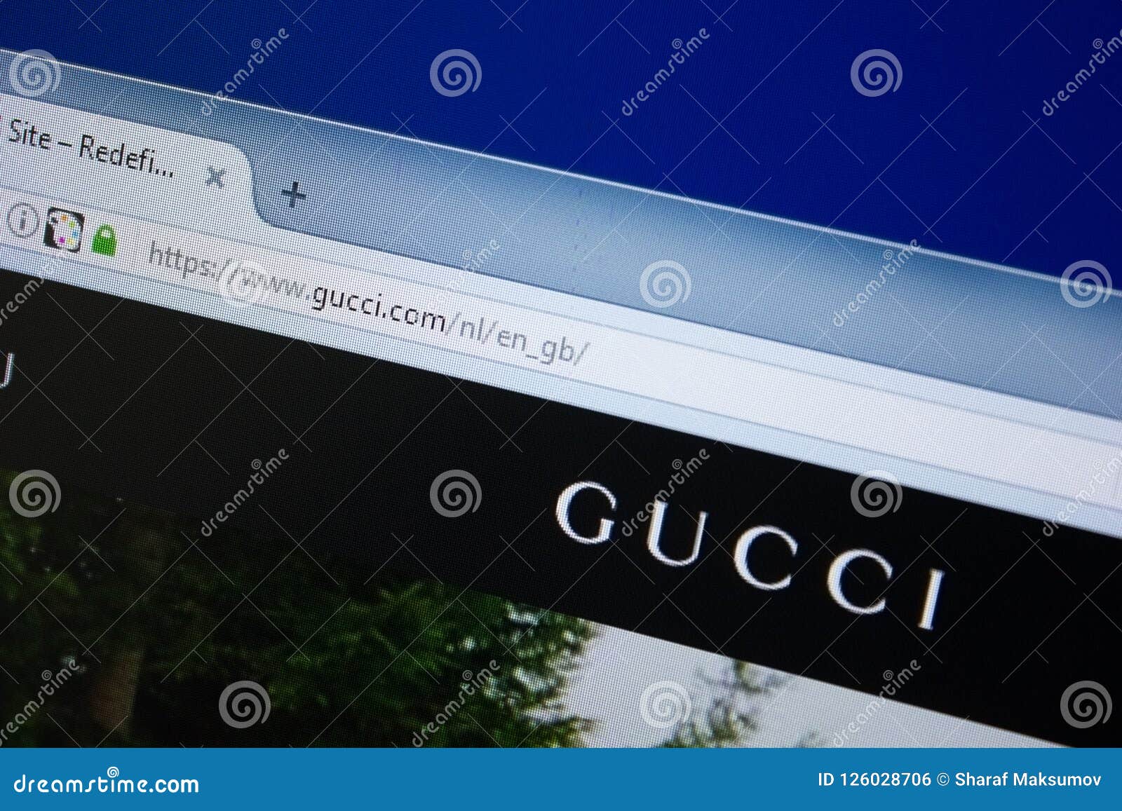 svindler morder vold Ryazan, Russia - September 09, 2018: Homepage of Gucci Website on the  Display of PC, Url - Gucci.com Editorial Photo - Image of http, front:  126028706