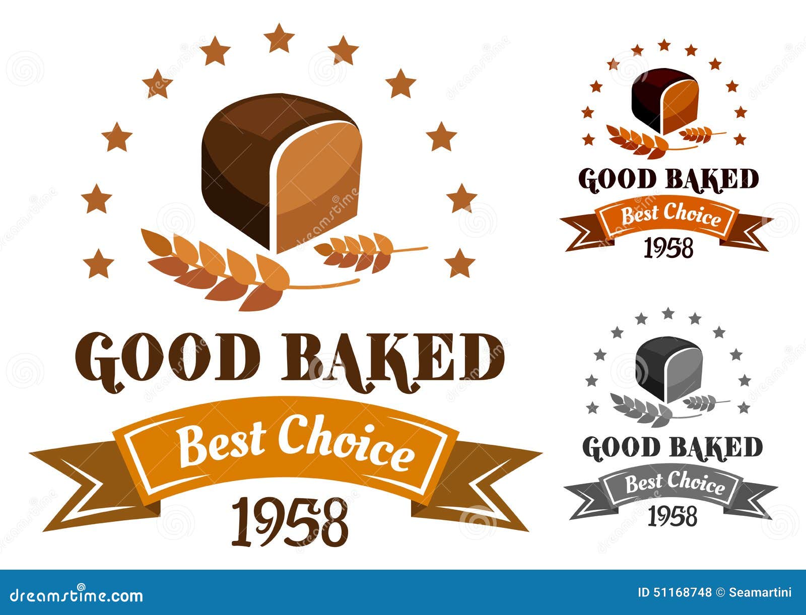 Rye bread banner or label stock vector. Illustration of insignia 51168748