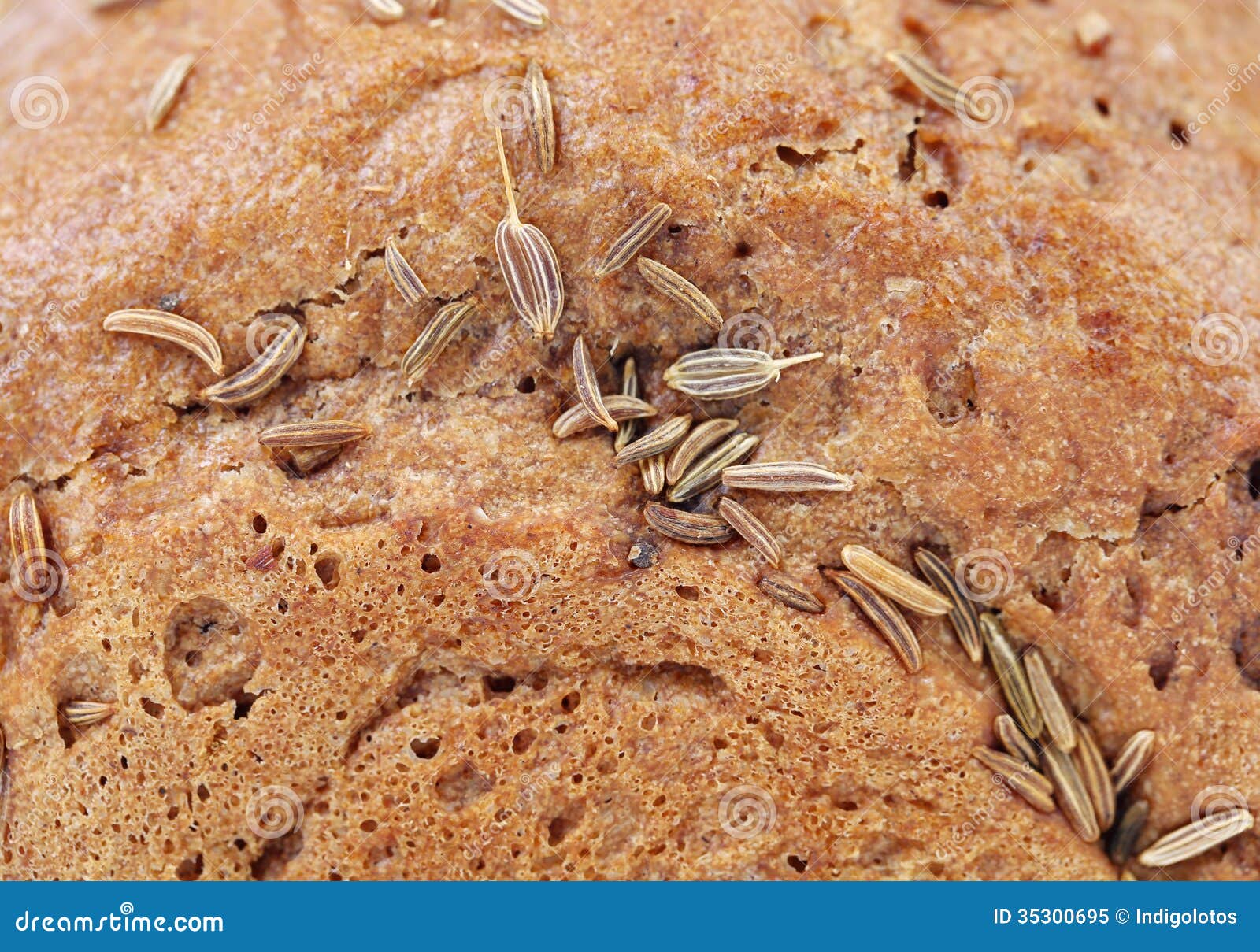 Rye Bread with Caraway Seed. Stock Image Image of herb, brown 35300695