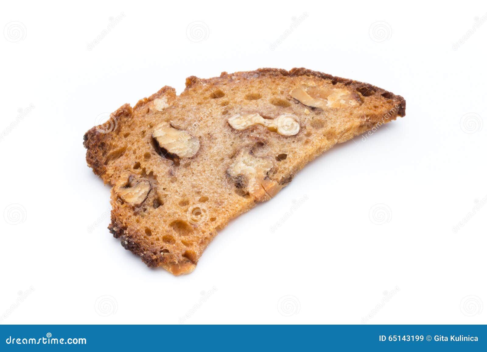 Rye Bread Crisps with Walnuts. Stock Image Image of slice, wheat