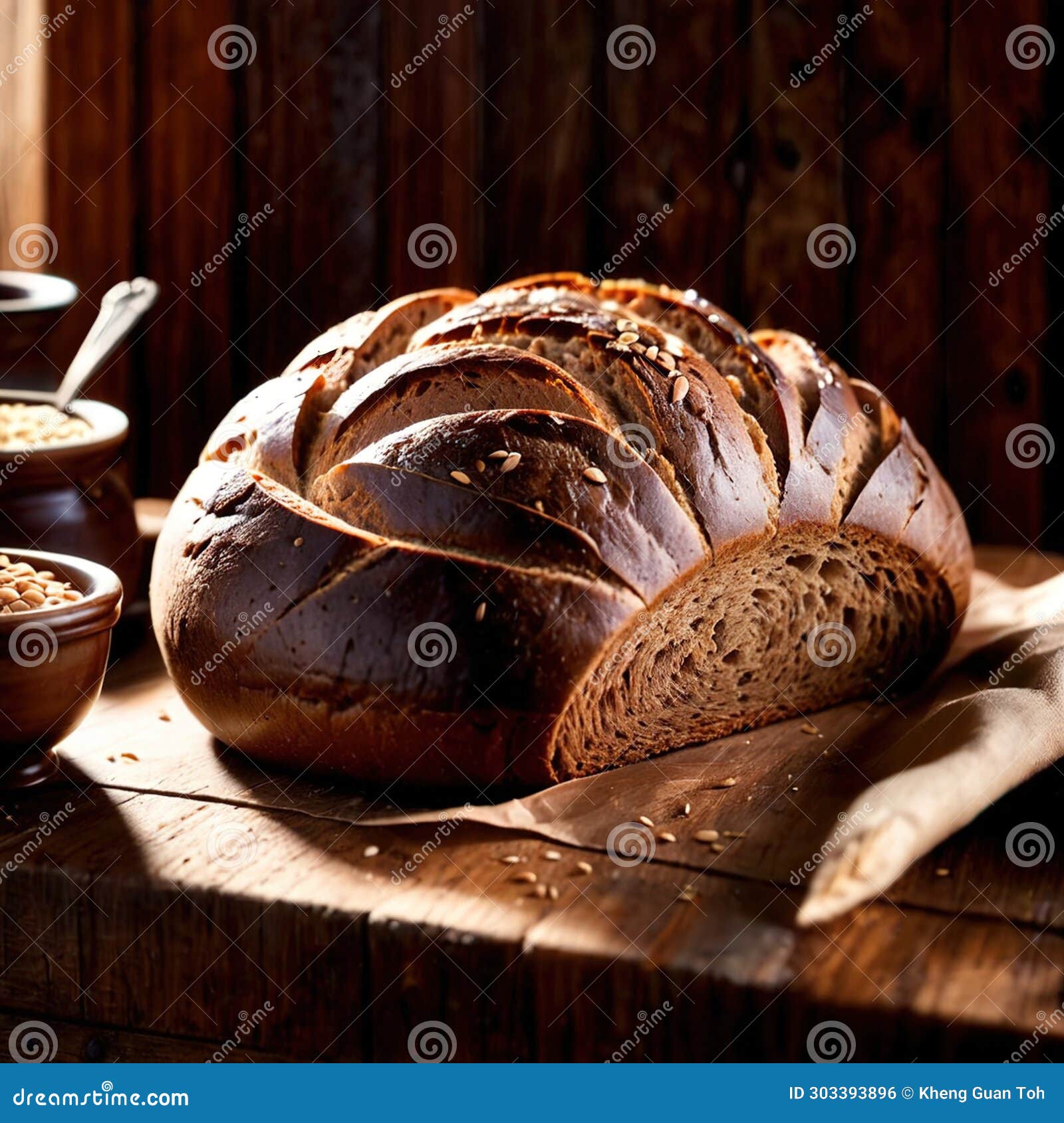 rye bread freshly baked bread, food staple for meals