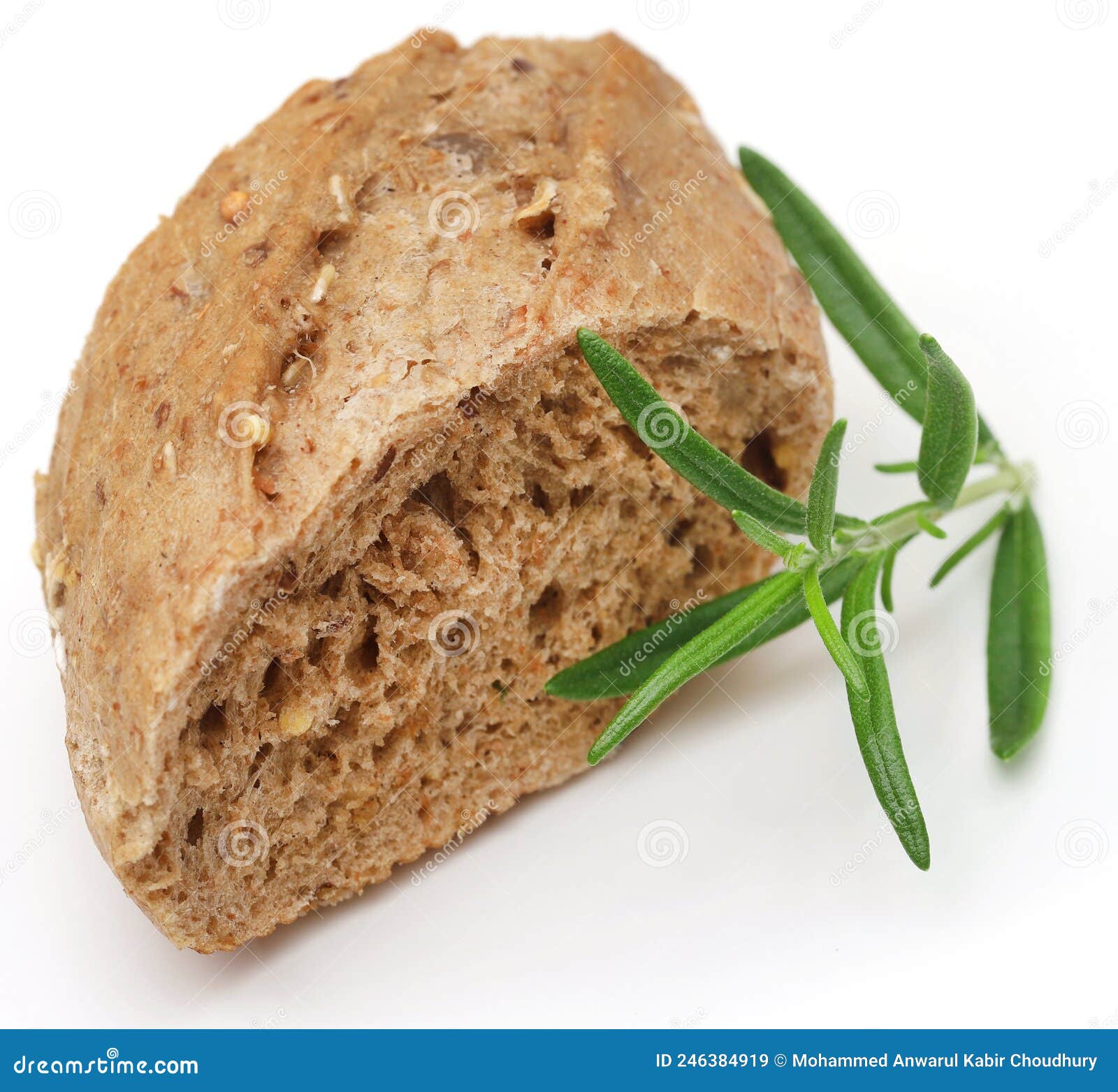 Rye bread with rosemary stock image. Image of tasty 246384919
