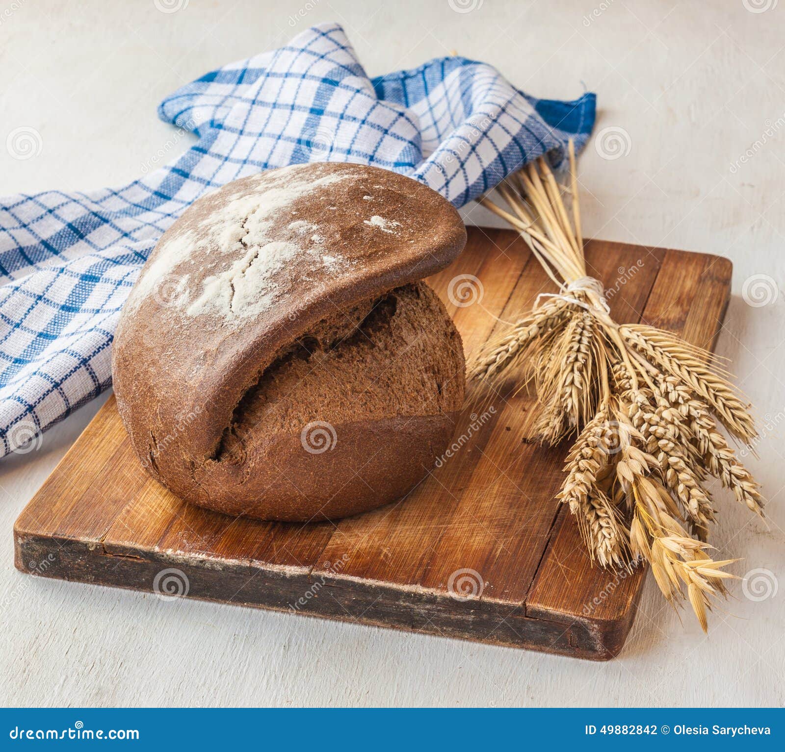 Rye Bread Tabatiere on a Cutting Board Stock Photo Image of harvest