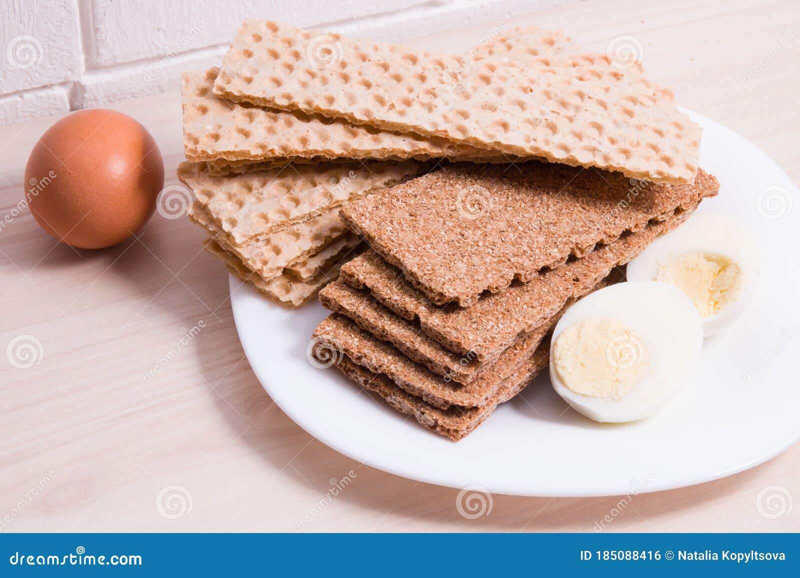 Rye and Wheat Bread Crisps on the Table, Proper and Healthy Nutrition