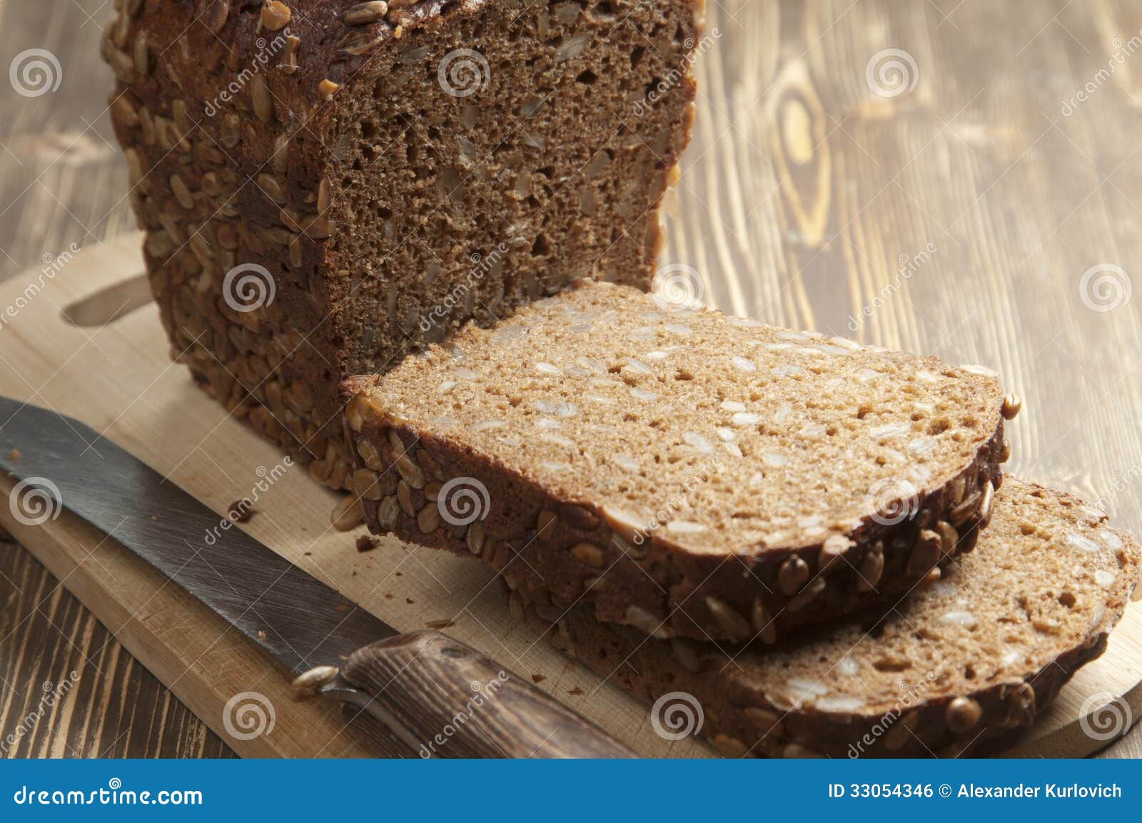 Rye and Wheat Bread with Sunflower Seeds Stock Photo Image of