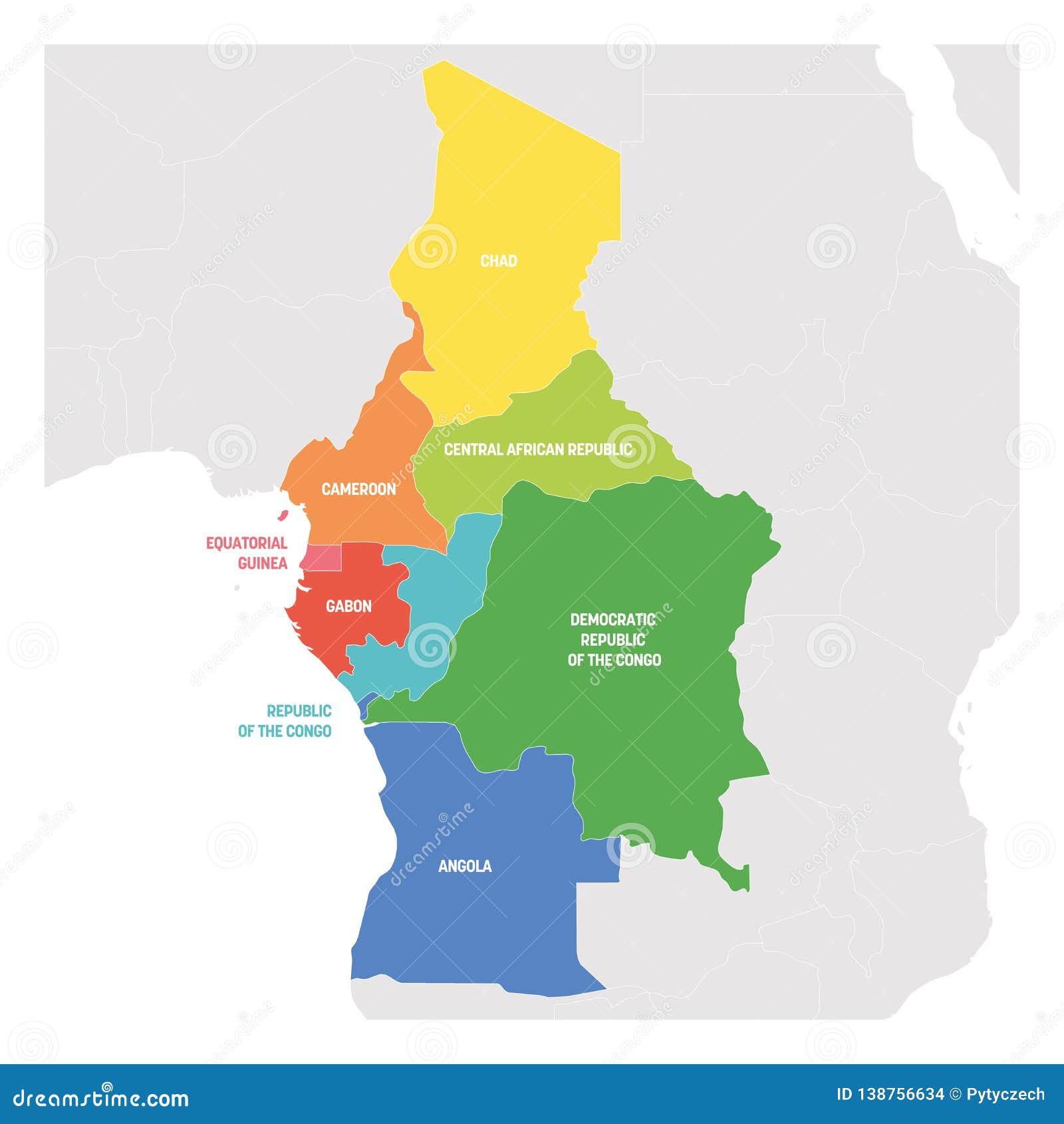 afrique centrale carte