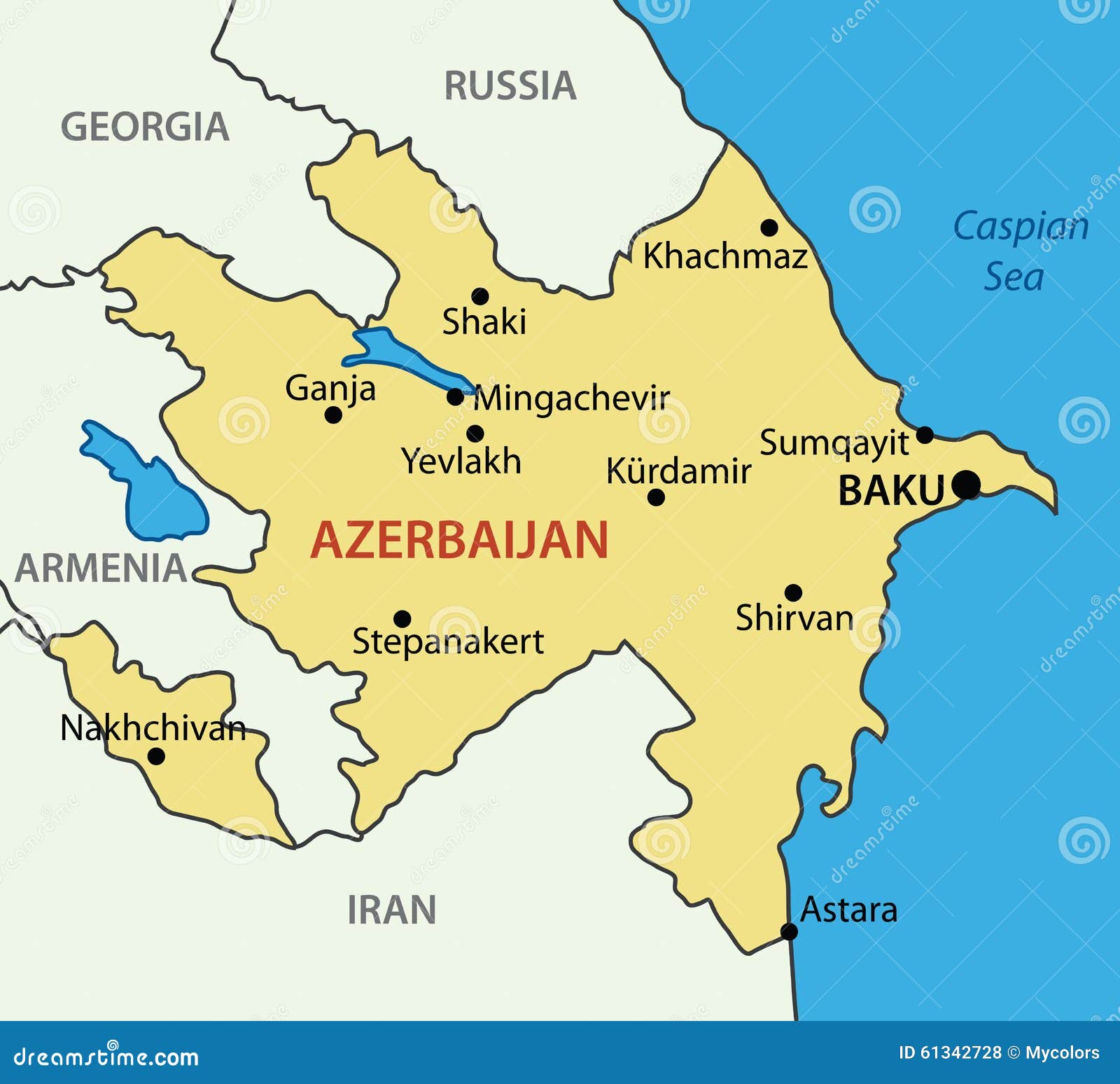République De L Azerbaïdjan Carte 61342728 