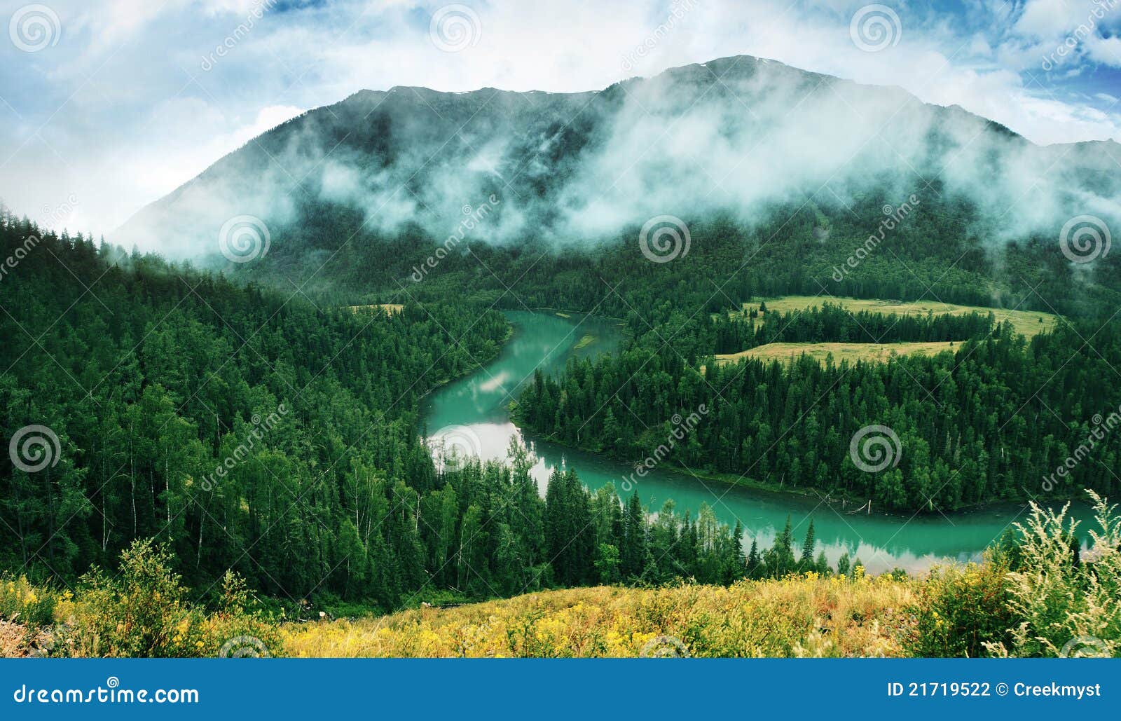 Río de la luna foto de archivo. Imagen de oriental, hierba 21719522