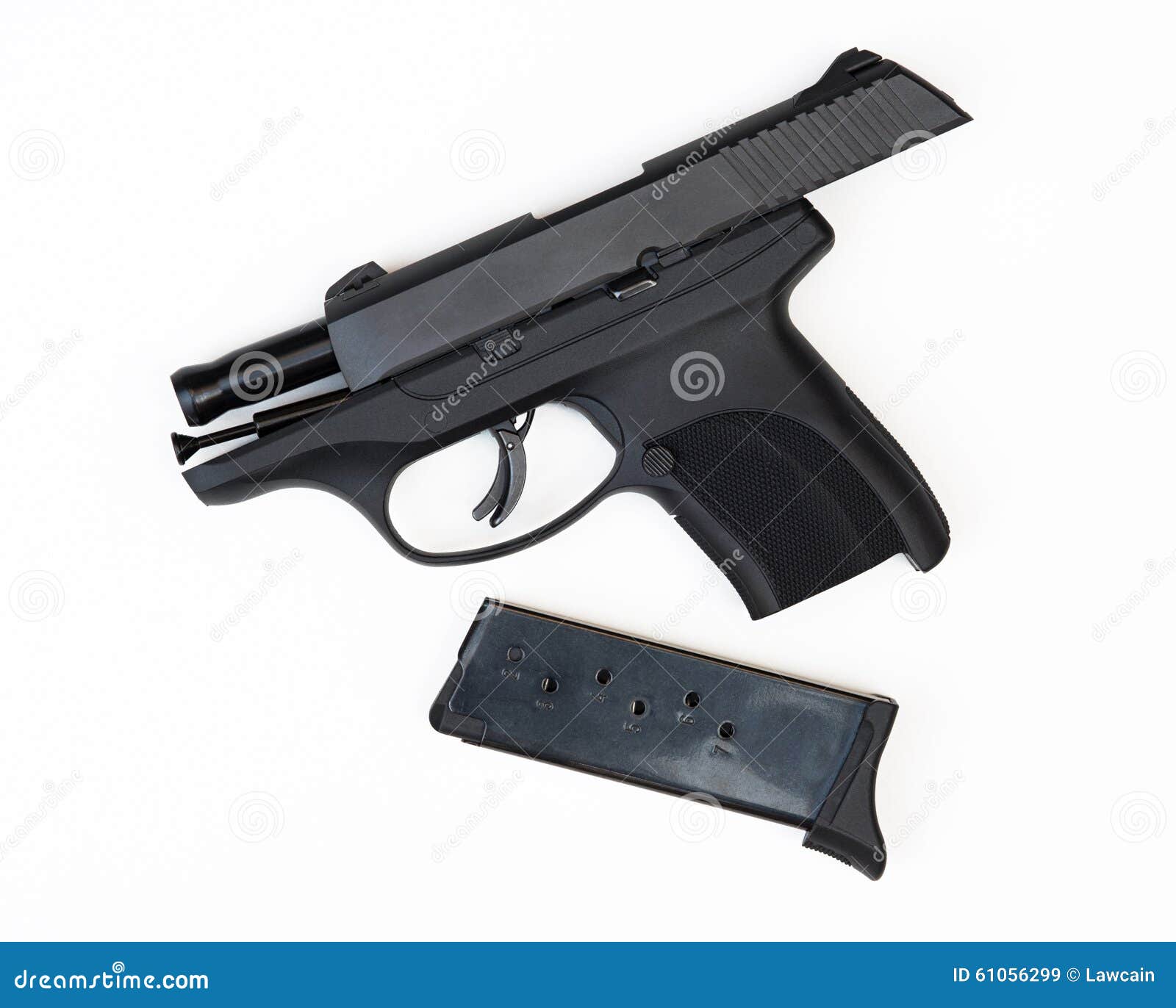 Sécurité D'arme à Feu, Pistolet De 9mm Image stock - Image du main