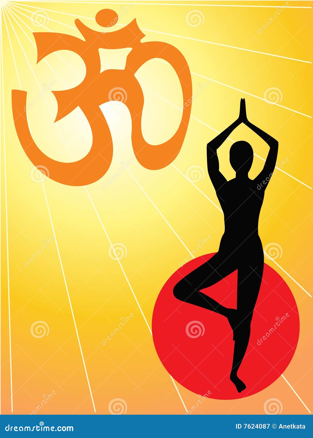 Símbolo Aum da ioga ilustração do vetor. Ilustração de hindu - 7624087