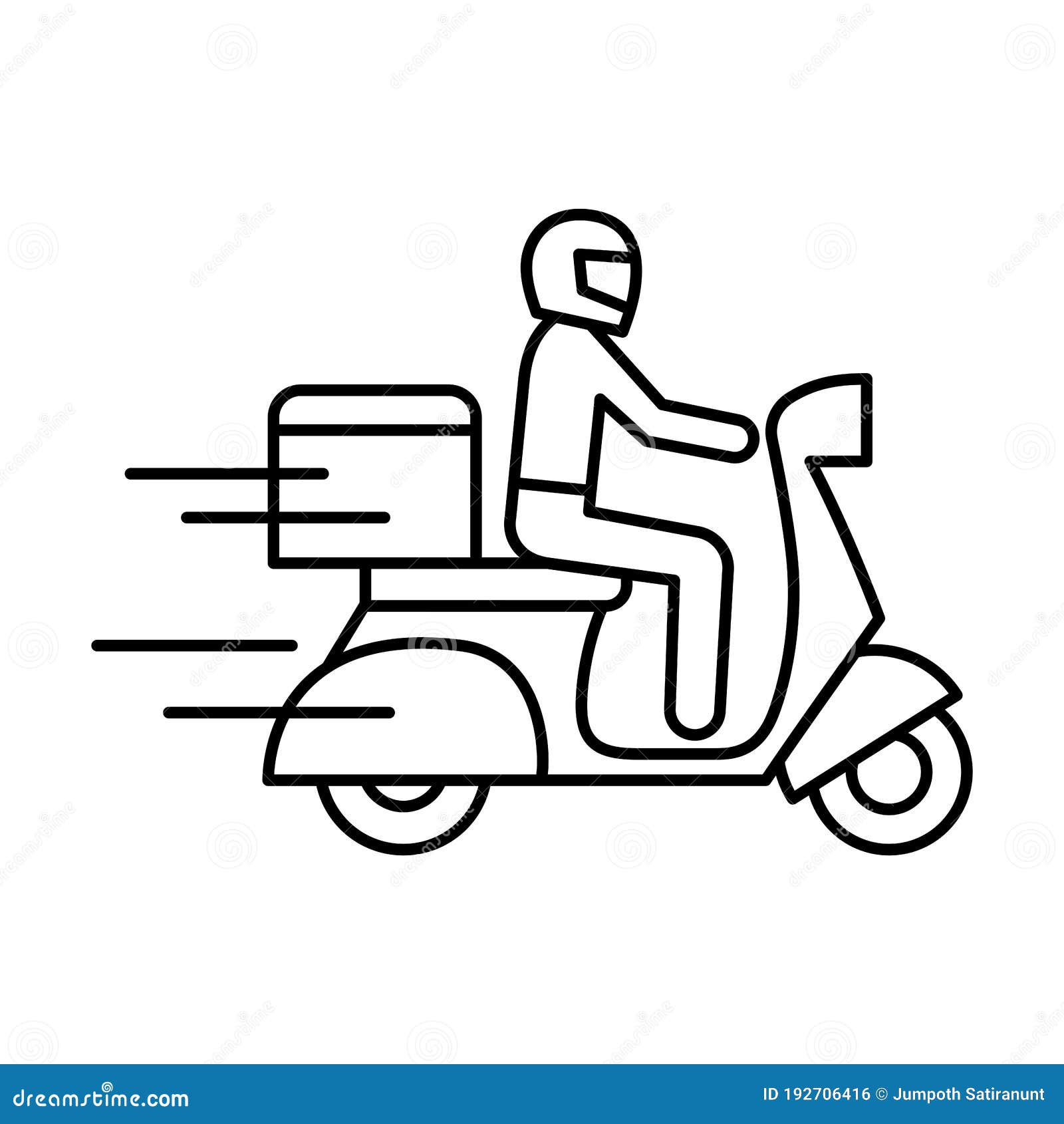 Desenho de motocicleta do entregador