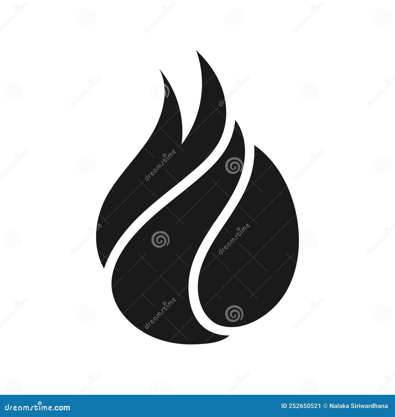 Ilustração em vetor design de tatuagem de logotipo de símbolo de fogo