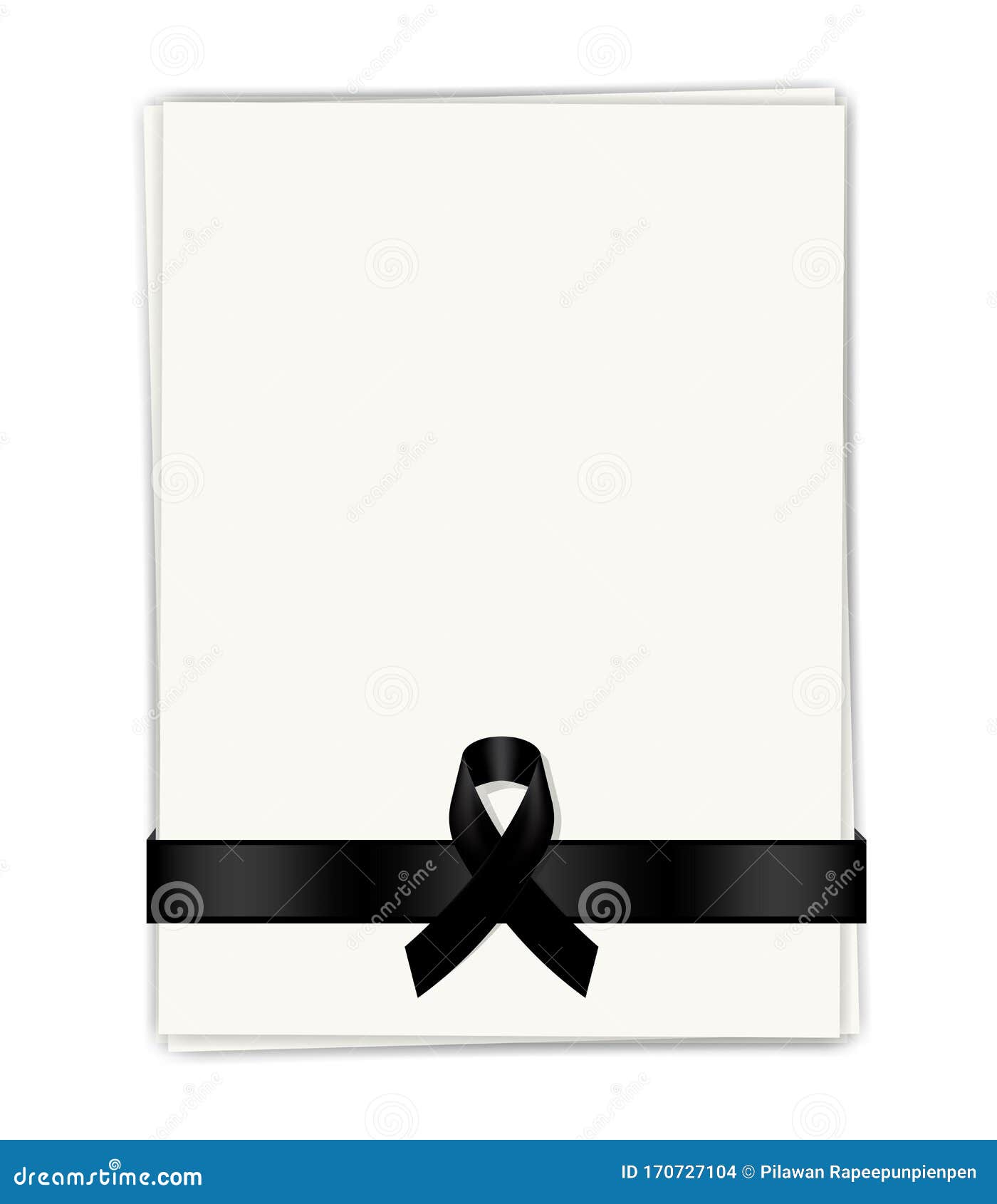 Símbolo De Luto Con Cinta Negra Y Fondo De Papel Descansa En Paz Vector De  Tarjetas Funerarias Ilustración del Vector - Ilustración de mofa, carta:  170727104