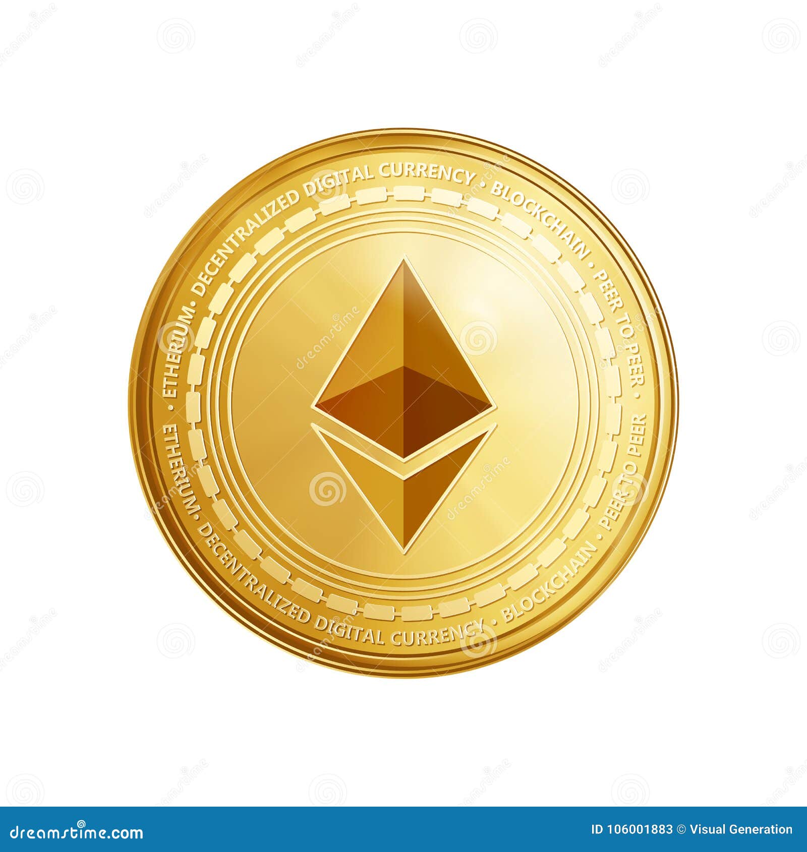 Símbolo De Oro De La Moneda Del Ethereum Foto de archivo editorial -  Ilustración de concepto, icono: 106001883