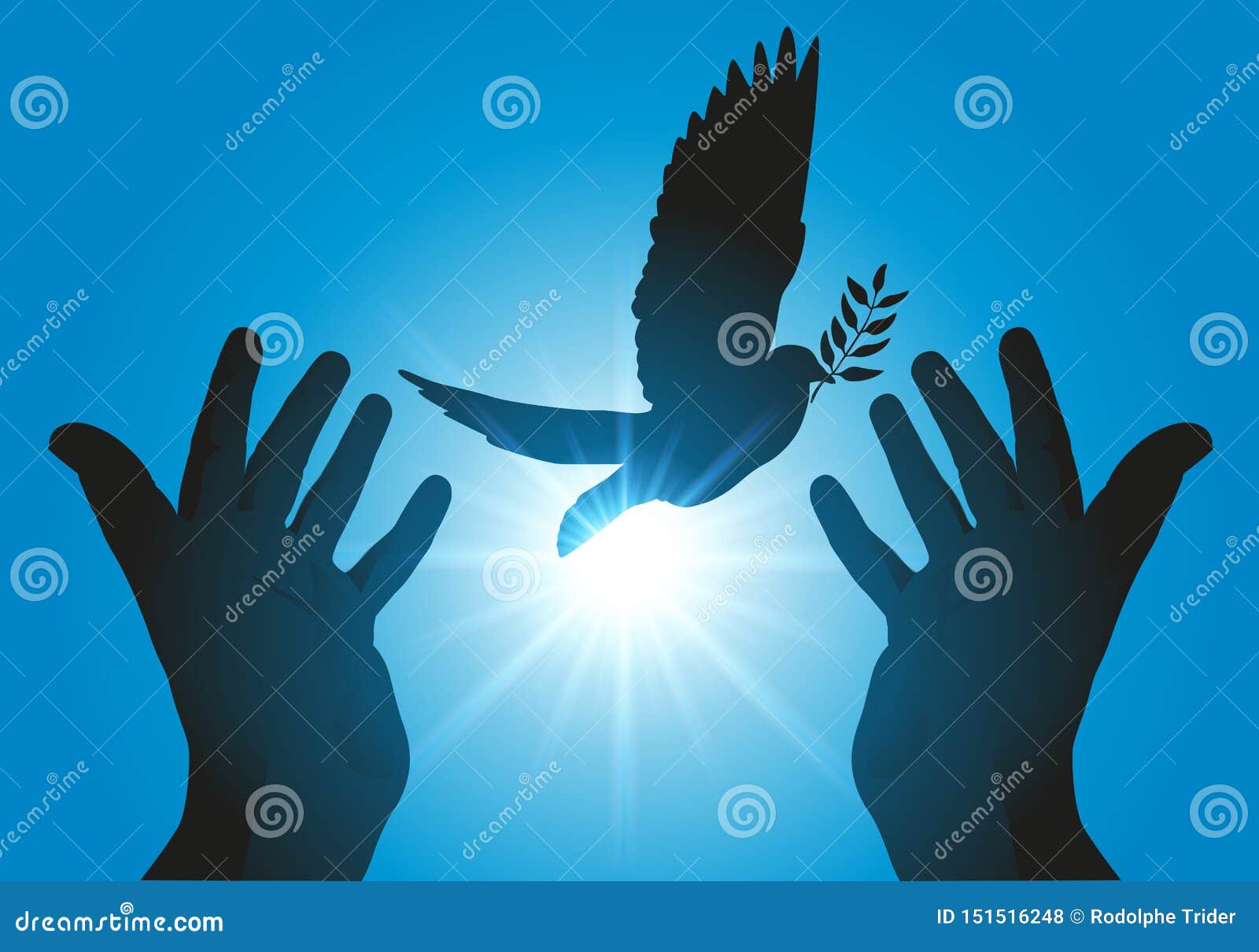 Símbolo De Paz Con Las Manos Unidas Que Lanzan El Vuelo De Un Pájaro En La  Puesta Del Sol Ilustración del Vector - Ilustración de manos, concepto:  151516248