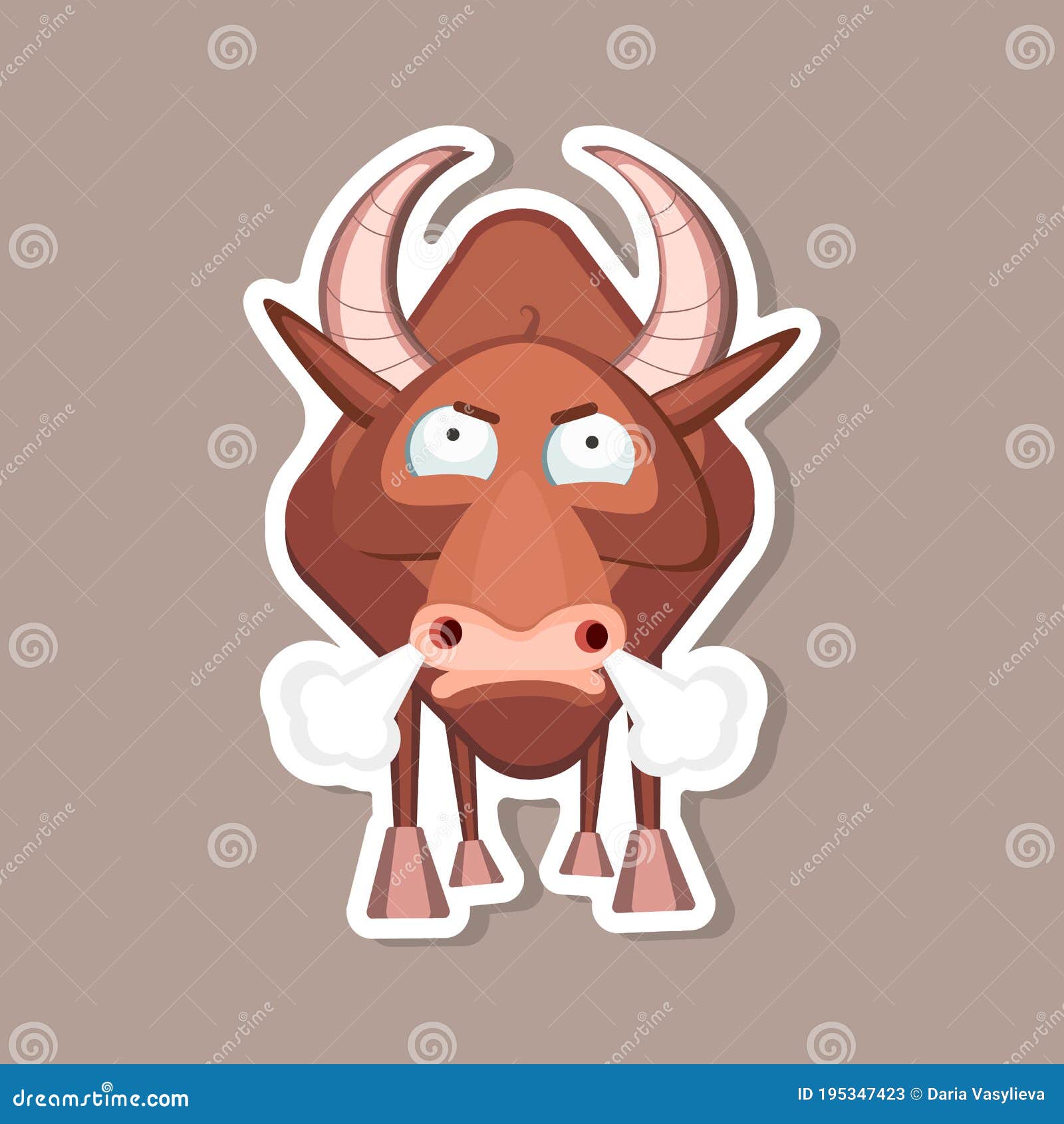Símbolo De Toro Nuevo Año 2021. Ilustración Para Impresión Ilustración Vector - Ilustración de mascota, tarjetas: 195347423