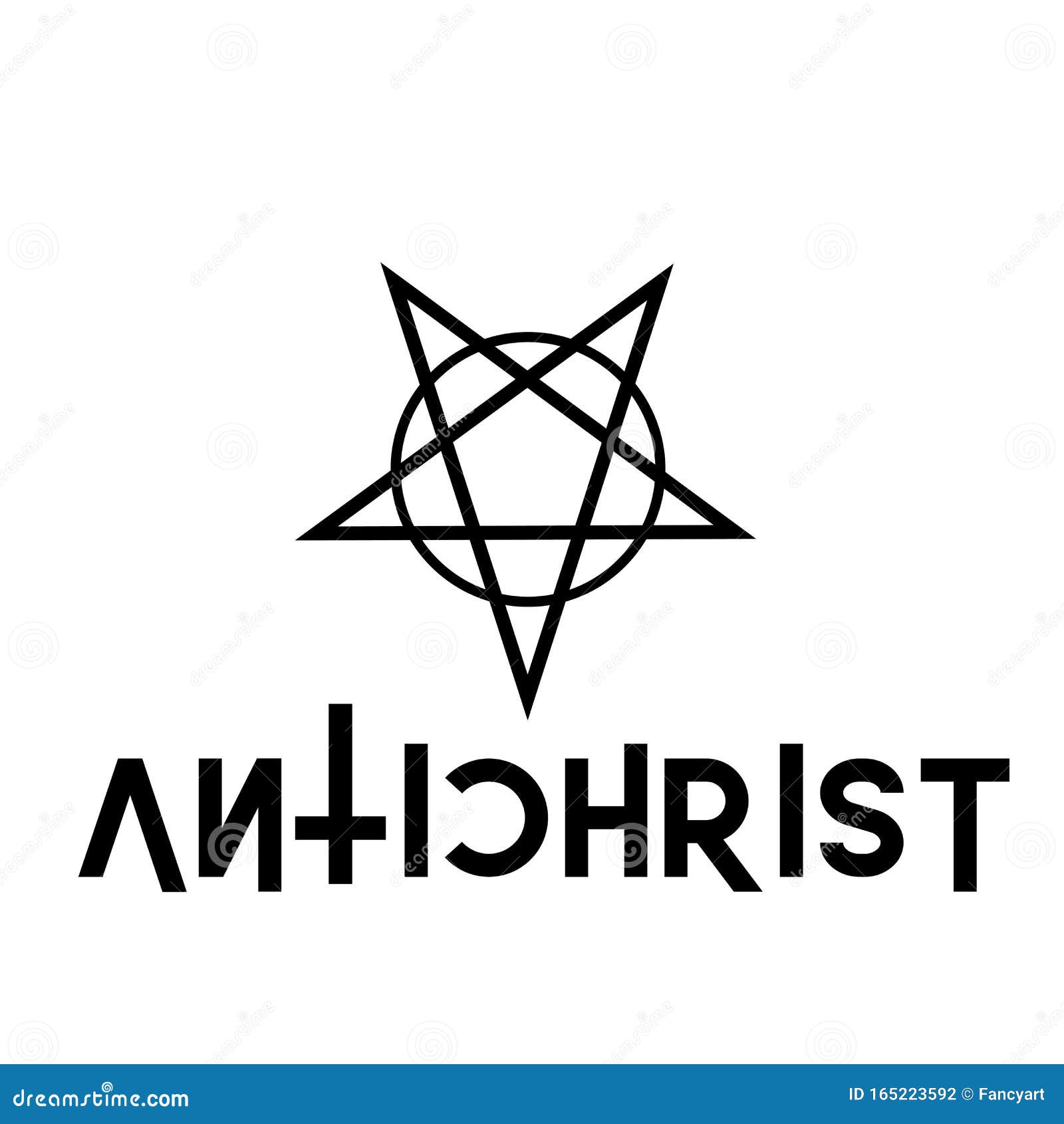 Símbolo Do Anticristo Pentagrama Invertido Ilustração do Vetor - Ilustração  de invertido, descendente: 165223592, image size:1600x1690