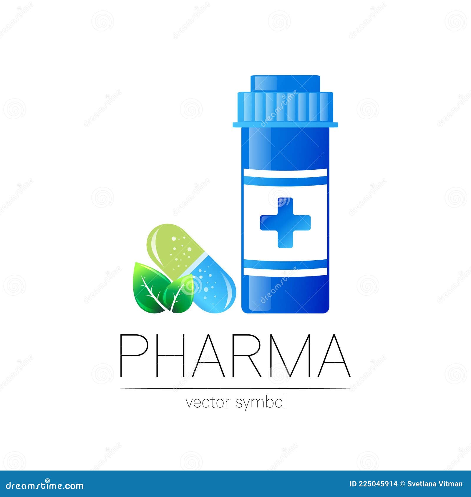 Uma Ilustração Vetorial Do Logotipo Para A Pílula De Medicamentos