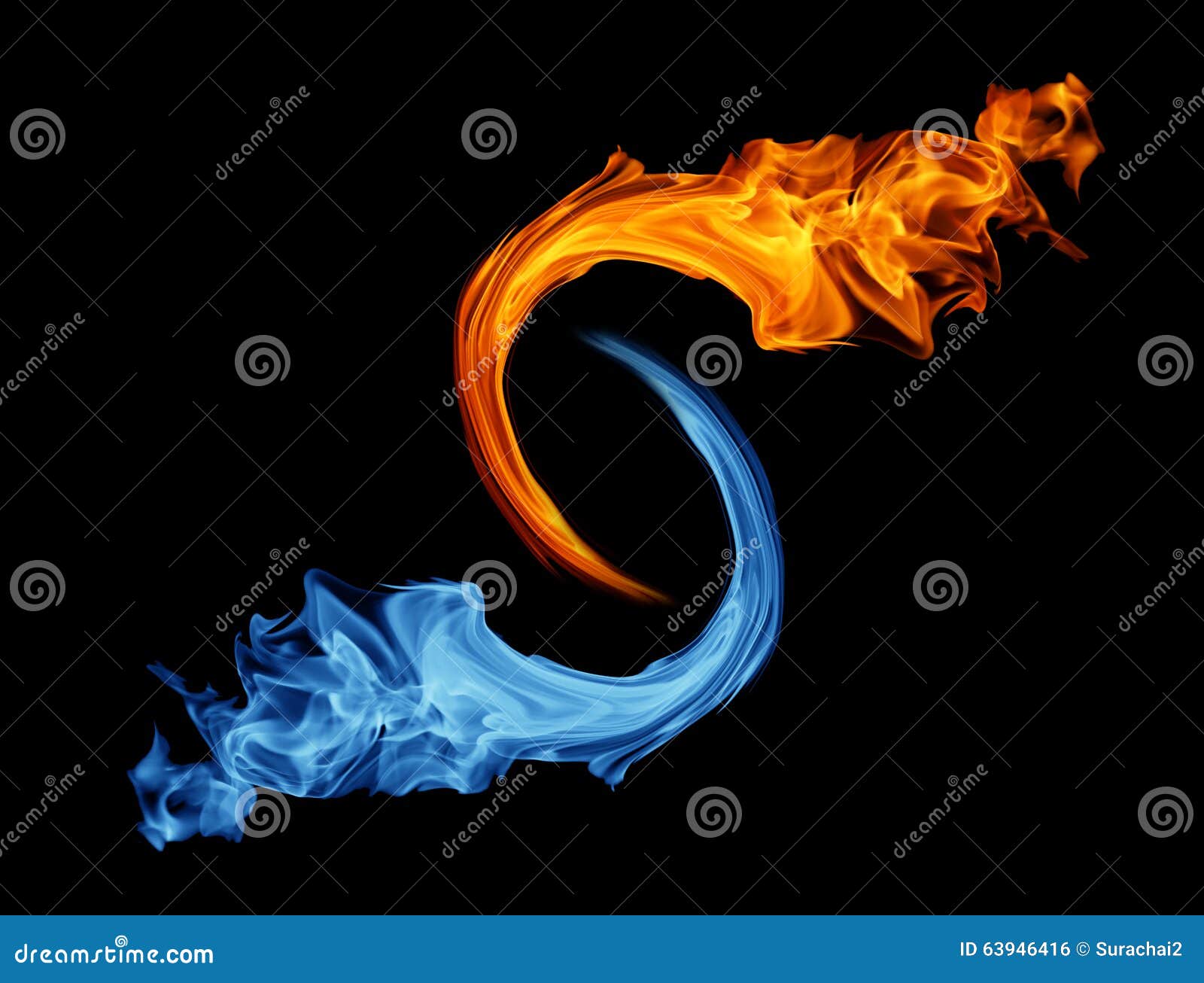 Fogo e água - conceito yin yang - símbolo tao fotos, imagens de © rfphoto  #81539246