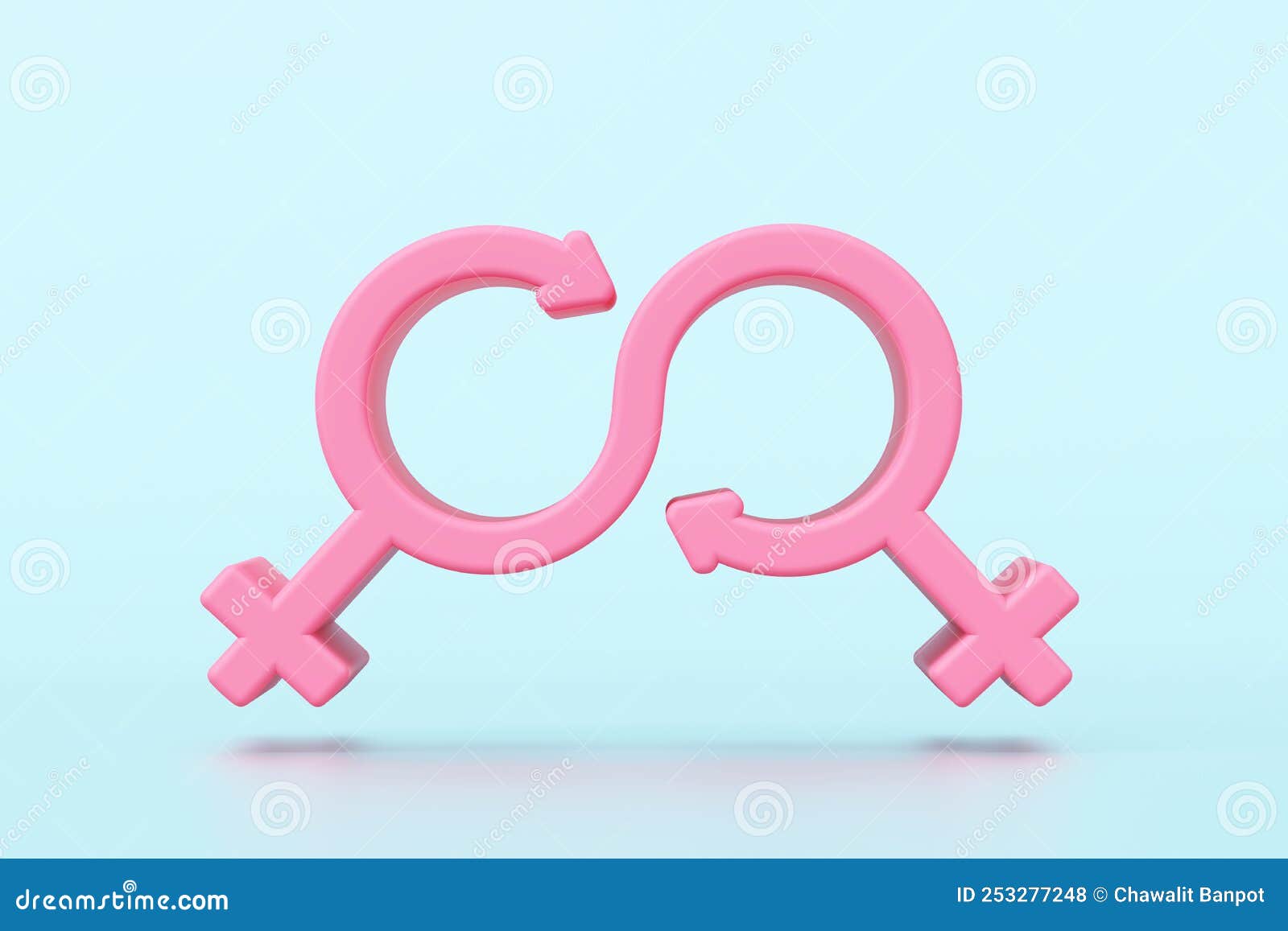 Símbolo Lésbica Ou Lgbt Feminina Símbolo Rosa Sexo Gênero Infinito Conceito