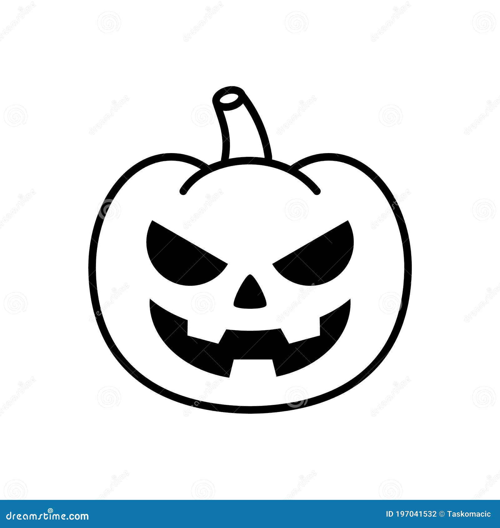 Vetores de Abóbora De Halloween Com Sorriso Assustador Mal Em Engraçado Mão  Doodle Desenho Estilo De Desenho e mais imagens de Caneta e Pilô - iStock