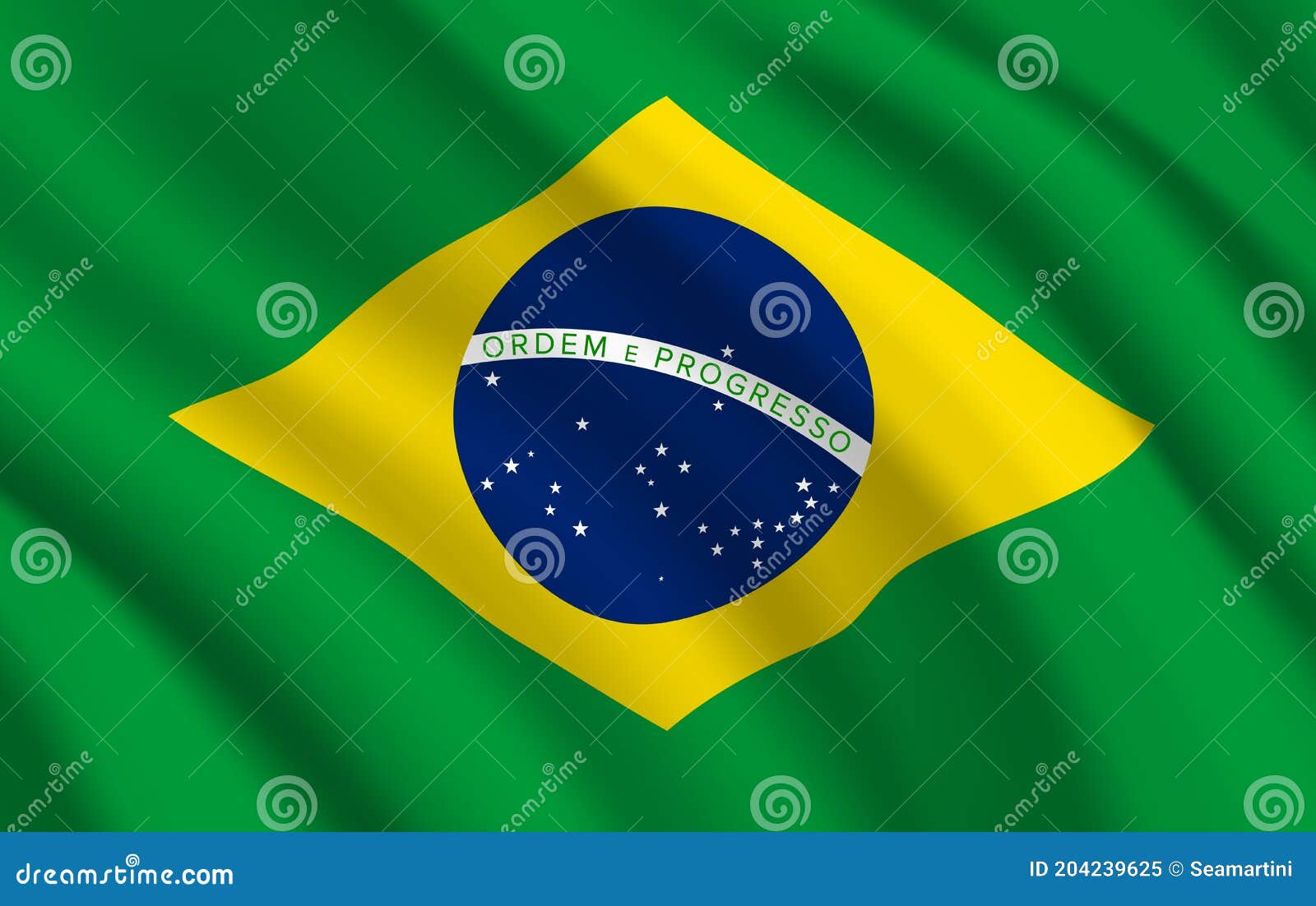 Símbolo Oficial Brasileño Del Vector De La Bandera De Brasil Ilustración  del Vector - Ilustración de estrella, naturalizado: 204239625
