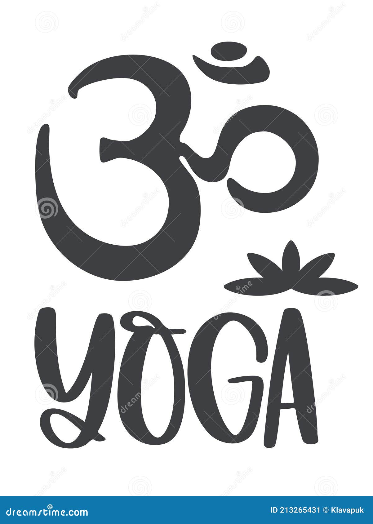 Símbolo Om E a Inscrição Yoga Com a Imagem De Uma Flor De Lótus. Ilustração  do Vetor - Ilustração de forma, caligrafia: 213265431