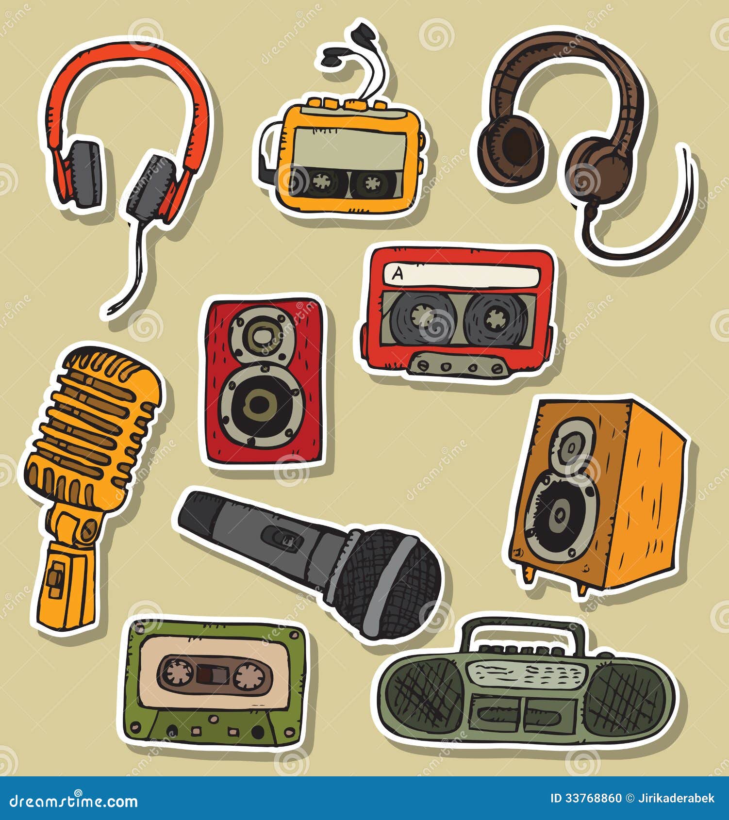 Símbolos audio ilustração do vetor. Ilustração de grupo - 33768860