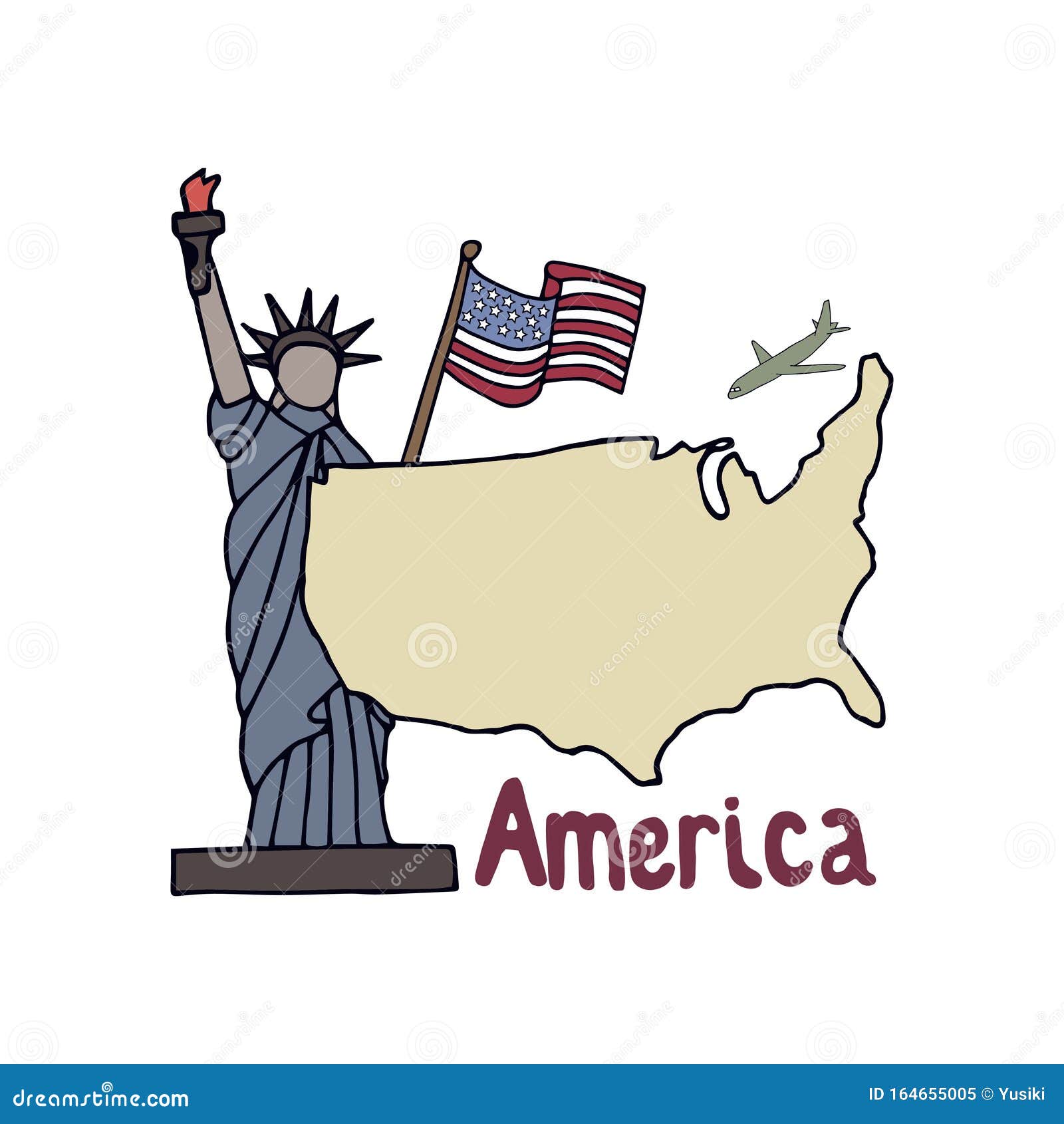 Como desenhar e pintar Estátua da Liberdade Kawaii USA EUA 