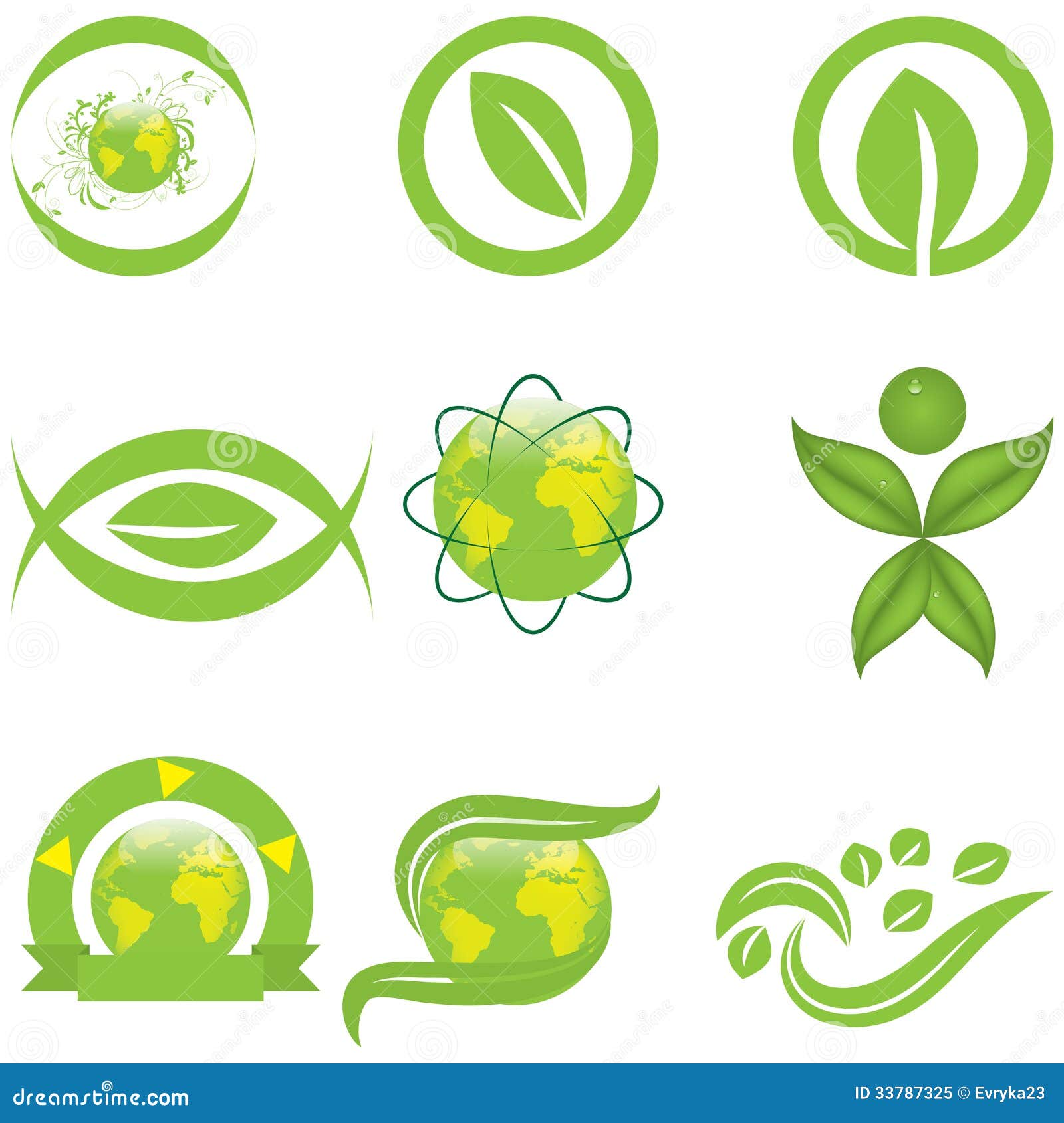 Símbolos Y Logotipo De Ecología Ilustración del Vector - Ilustración de  decorativo, emblema: 33787325, image size:1300x1390