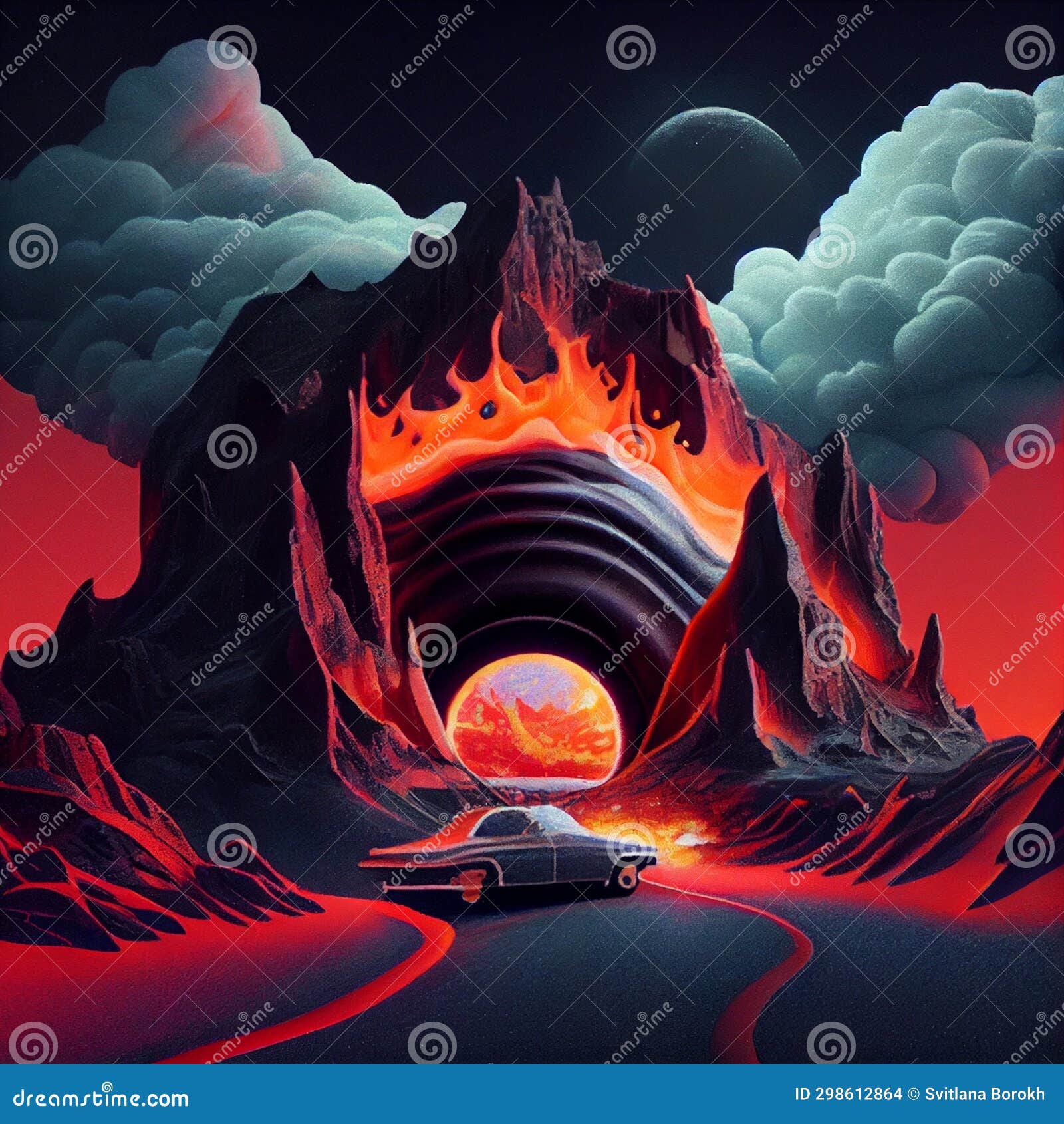 60s album covers mystical. sci-fi science academia, nostalgic paintings, precisionist, ethereal cloudscapes, realistic