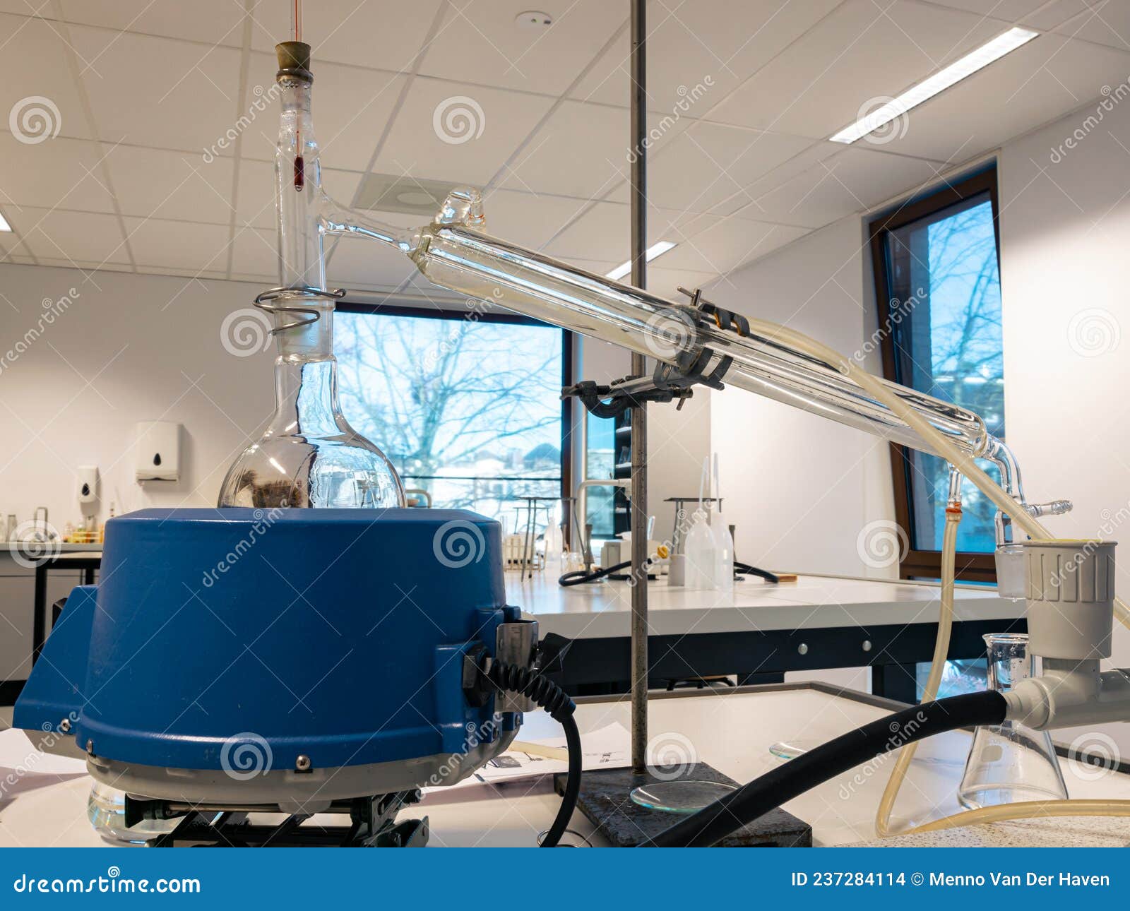 Distillation Setup in Chemistry Class Stock Photo Image of school