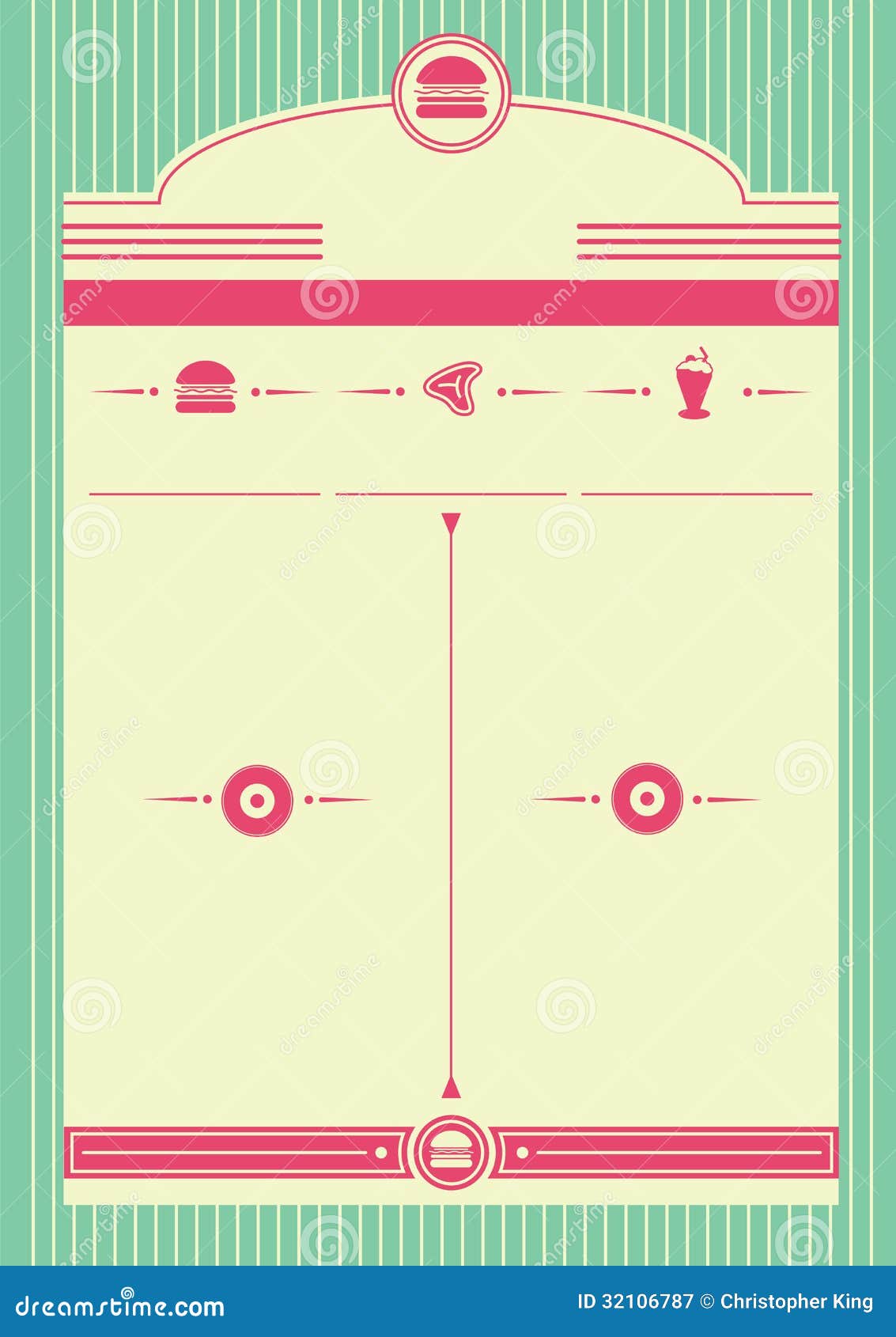 50s diner menu templates free download