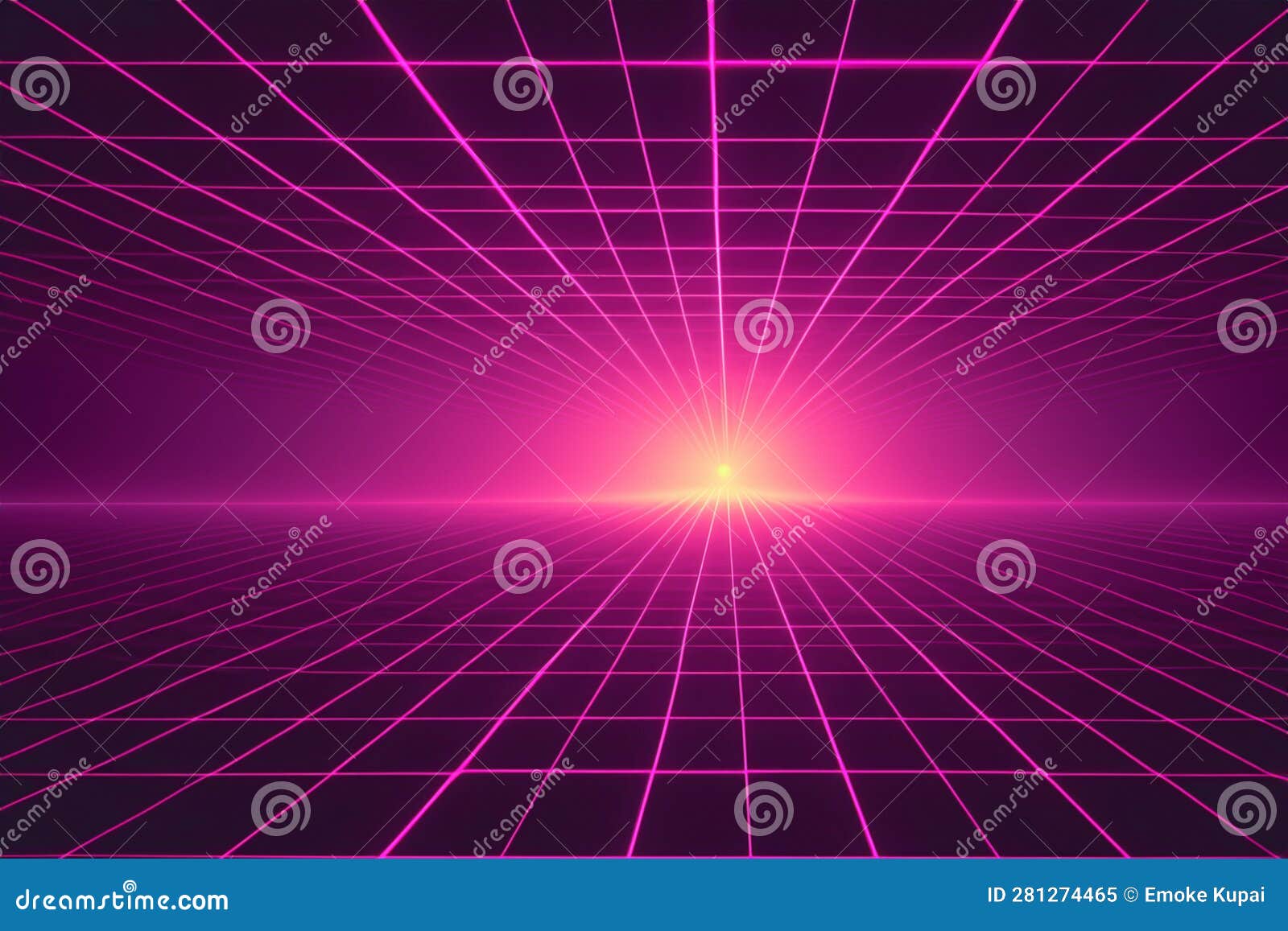 Synthwave 80s Eighties Singularity Virtual Reality Stock Illustration