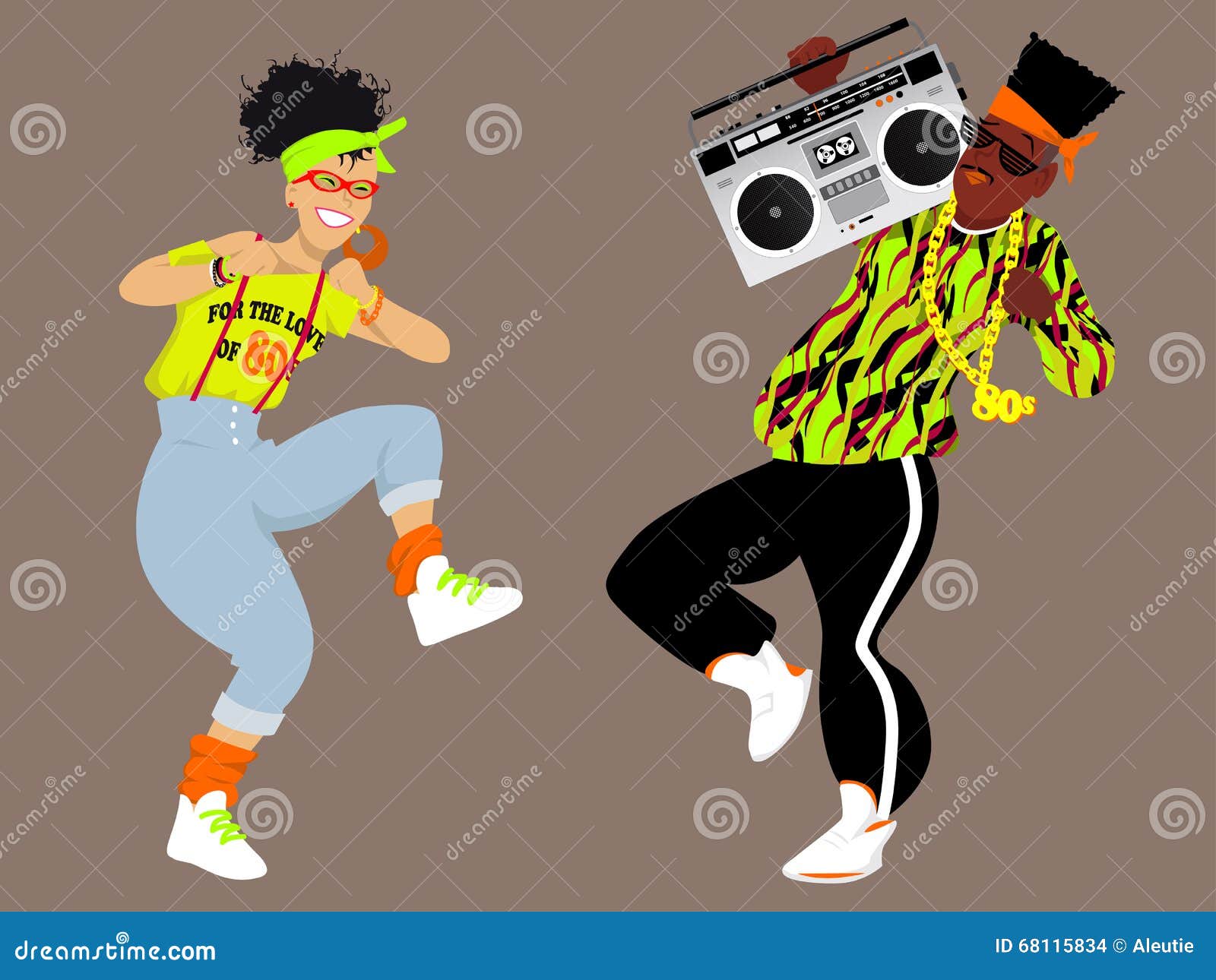 1980s hip hop stock vector. Illustration of neon, flat - 68115834