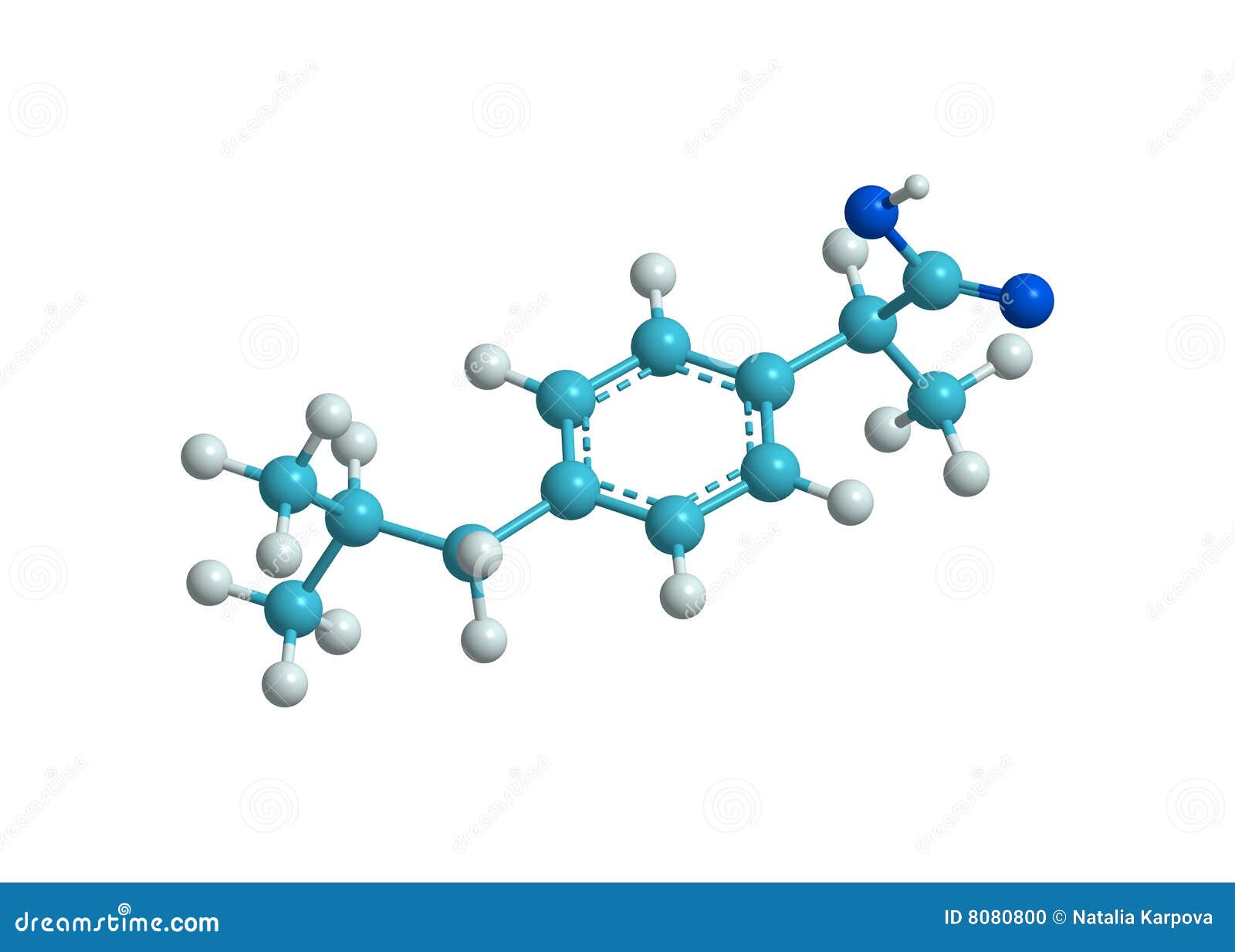 Ibuprofen Molecule Structure. Stock Photo 56760768