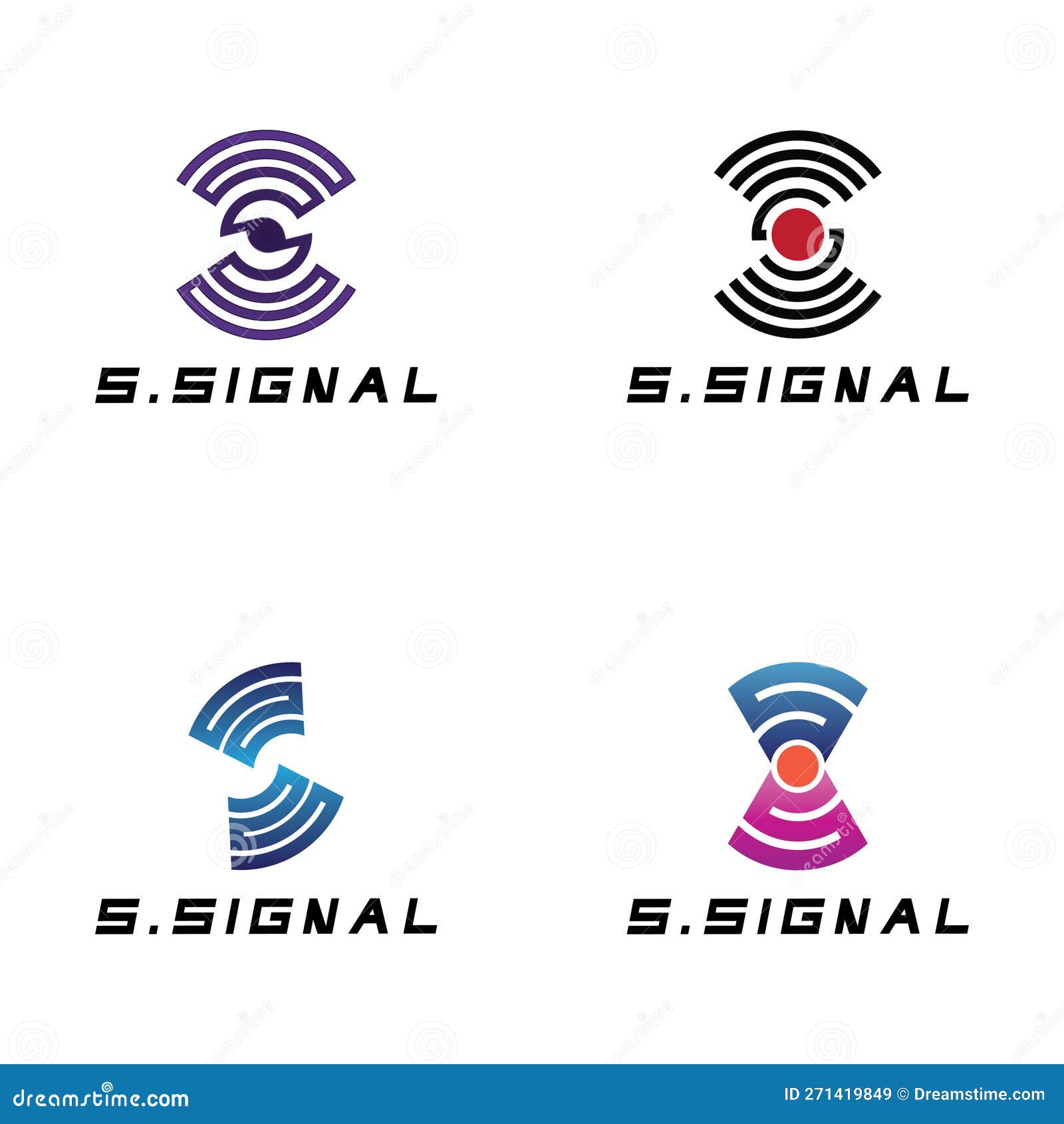 s letter for signal  wifi connection logo  concept on white background