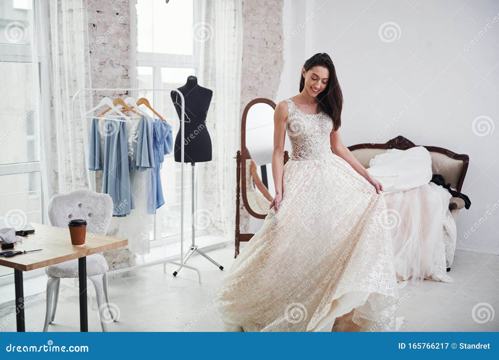 It`s so Long. the Process of Fitting the Dress in the Studio of Hand