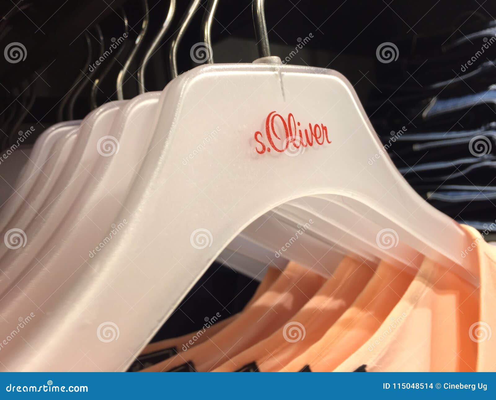 S. Oliver Logo on Coat Hangers Editorial Stock Image - Image of apparel ...