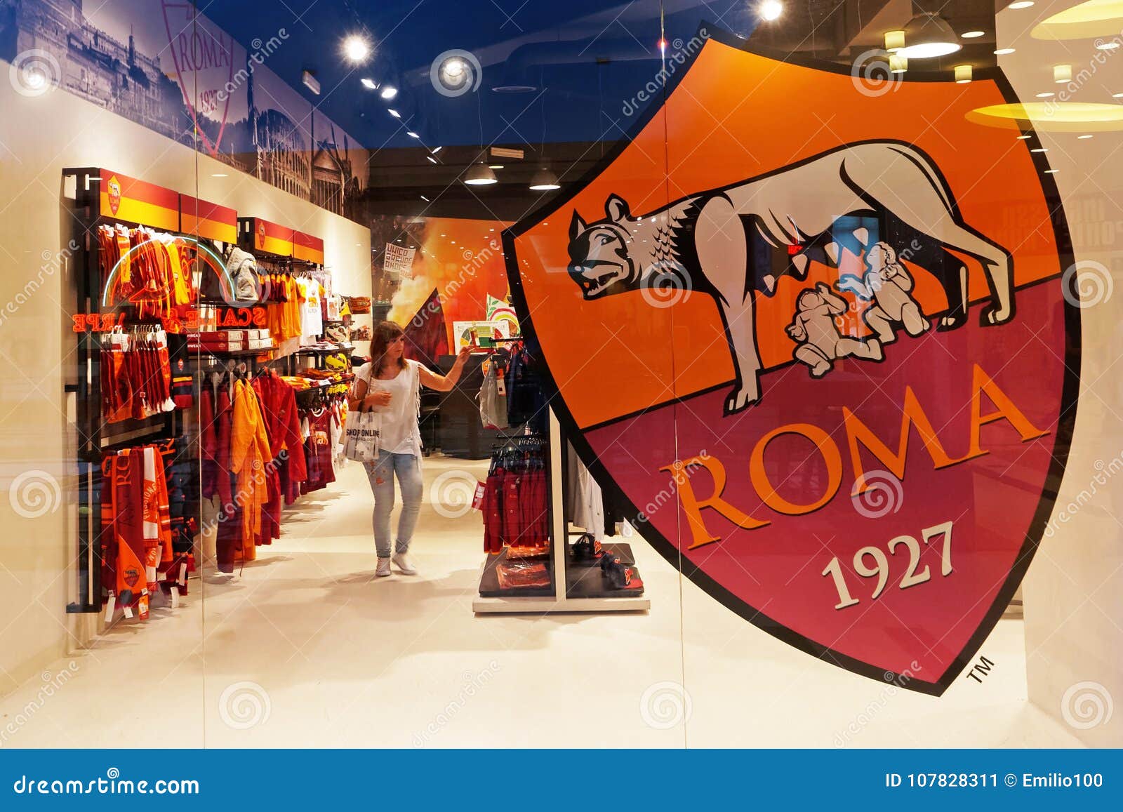 A.S. Roma Store in Rome, Italy Editorial Photo - Image of athletic, market:  107828311